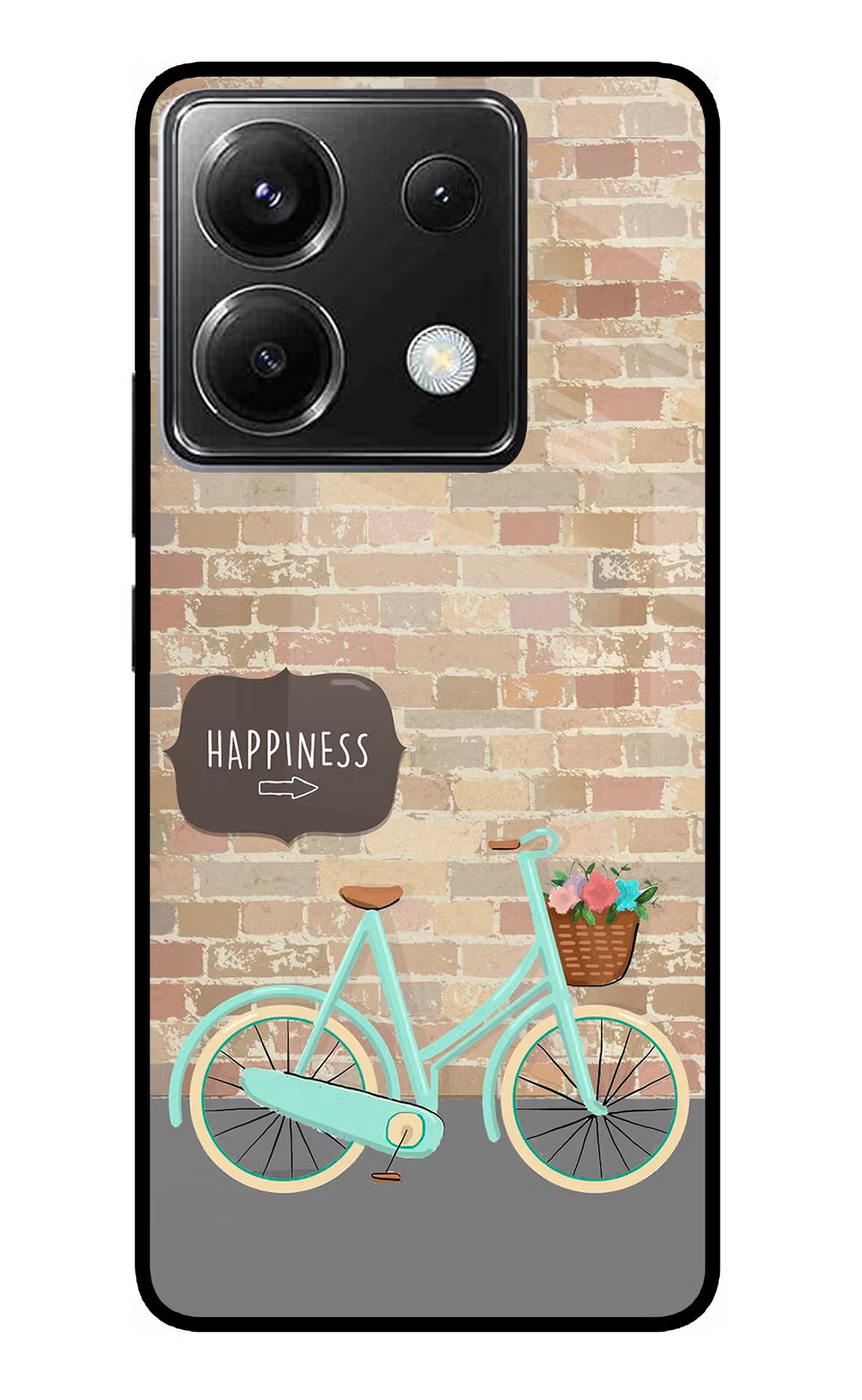 Happiness Artwork Poco X6 Back Cover - Happiness Artwork Poco X6 Glass Case Back Cover by Casekaro Happiness Artwork Poco X6 Glass Case Back Cover by Casekaro