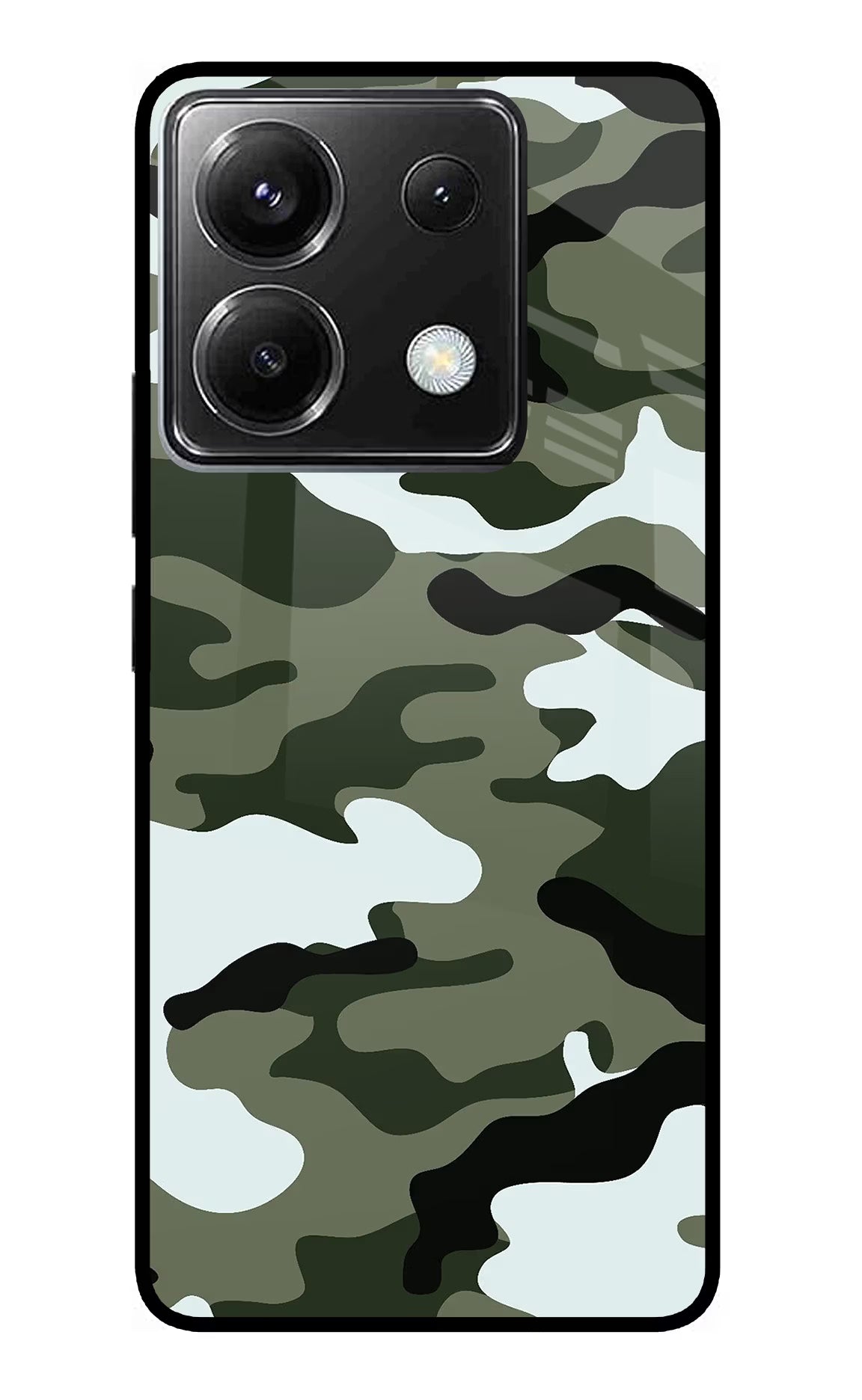 Camouflage Poco X6 Glass Case - Camouflage Poco X6 Glass Case Camouflage Poco X6 Glass Case