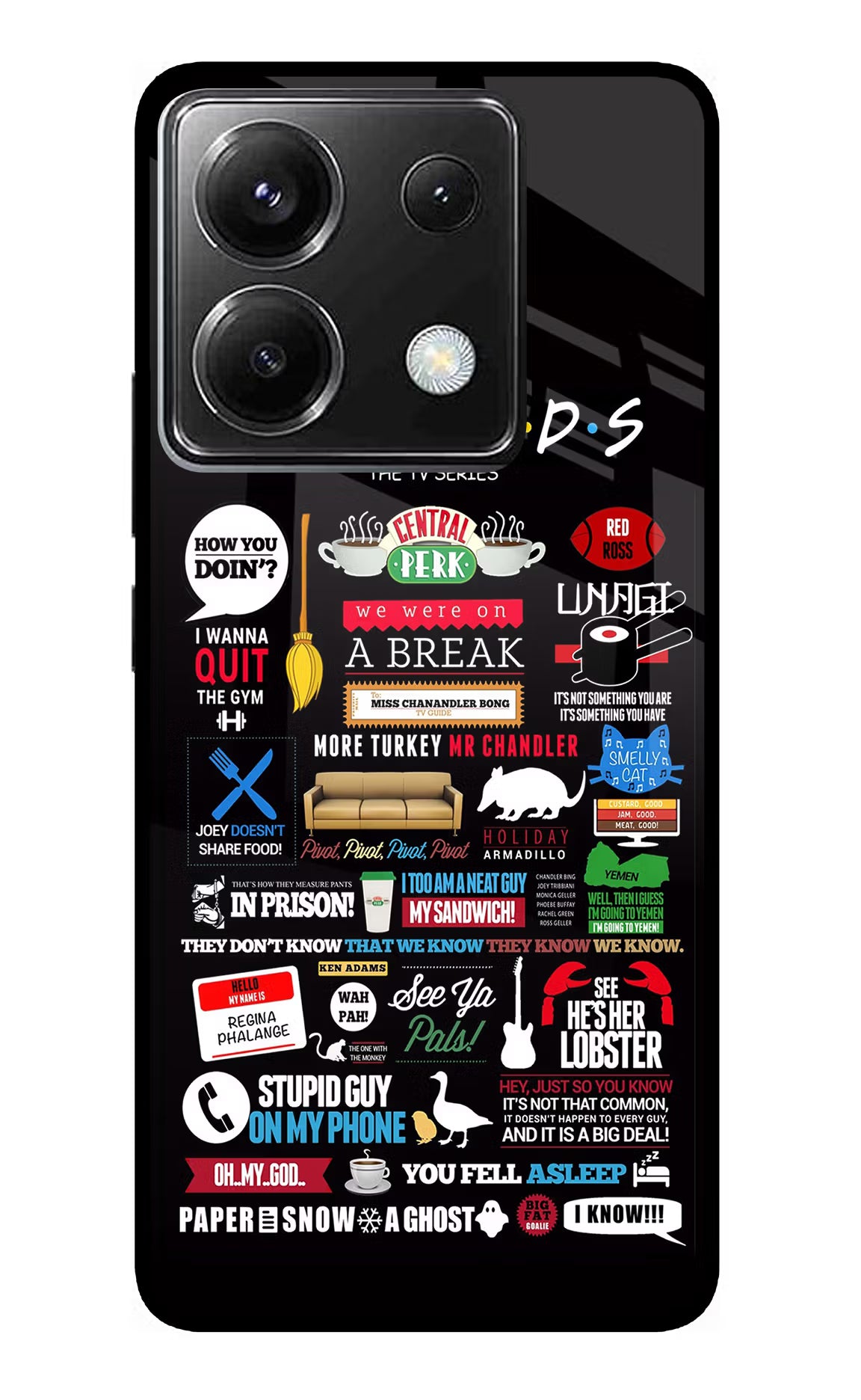 FRIENDS Poco X6 Glass Case - FRIENDS Poco X6 Glass Case FRIENDS Poco X6 Glass Case