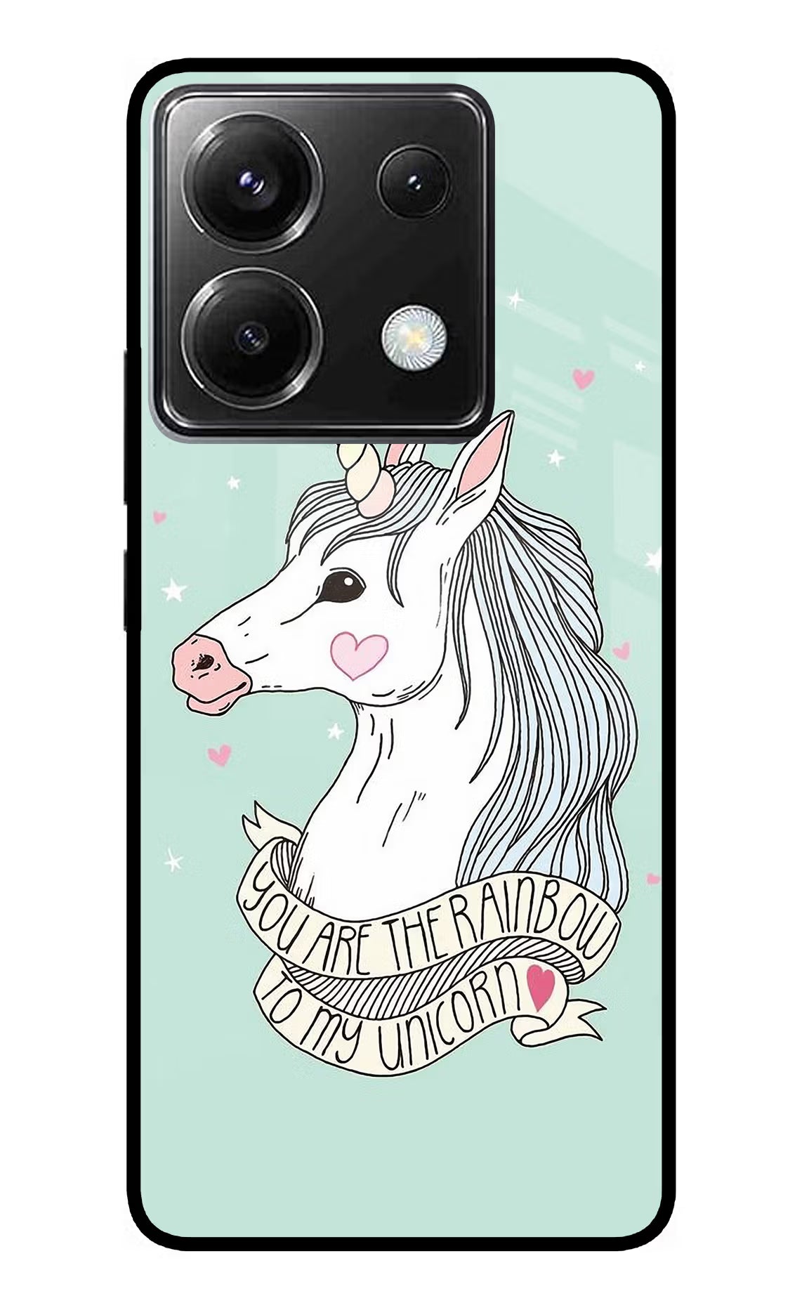 Unicorn Wallpaper Poco X6 Glass Case - Unicorn Wallpaper Poco X6 Glass Case Unicorn Wallpaper Poco X6 Glass Case