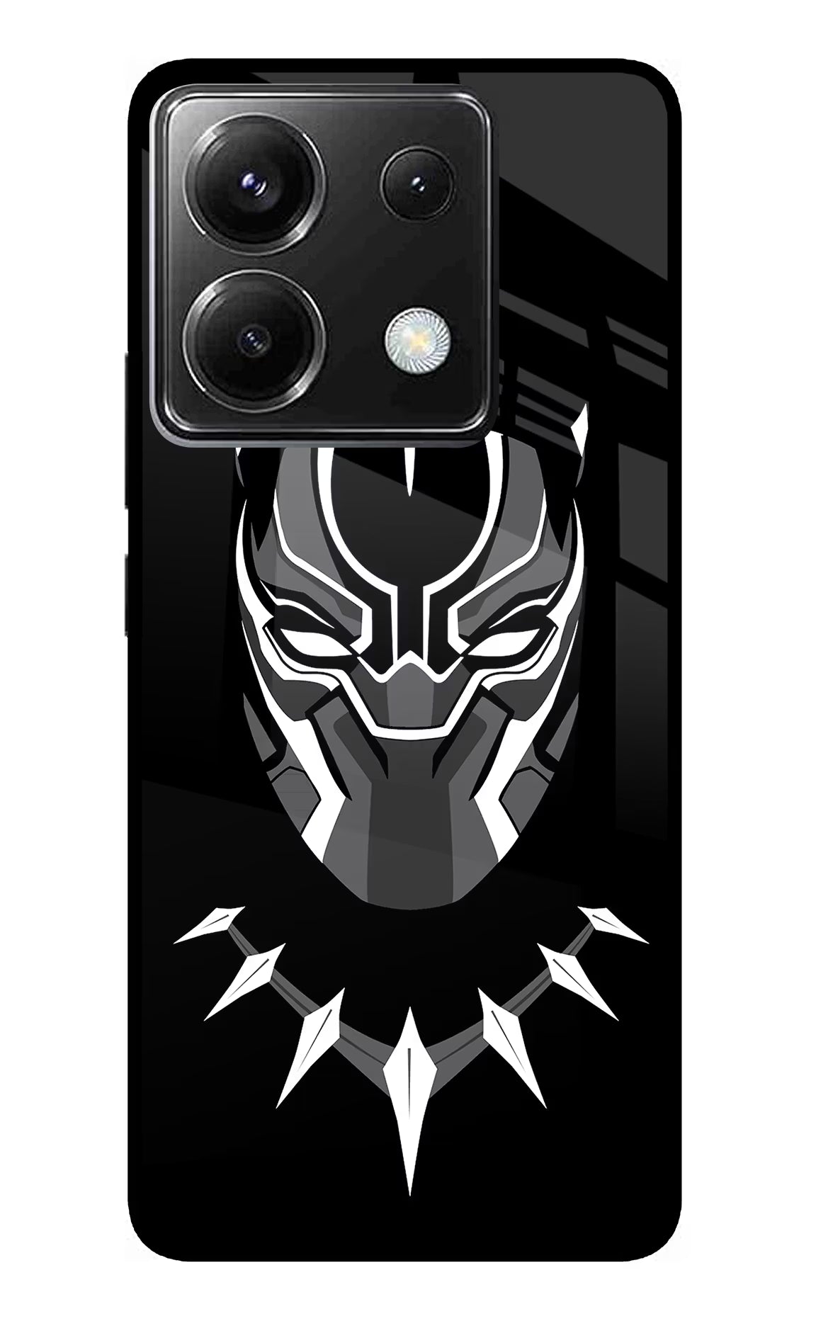 Black Panther Poco X6 Back Cover - Black Panther Poco X6 Glass Case Back Cover by Casekaro Black Panther Poco X6 Glass Case Back Cover by Casekaro