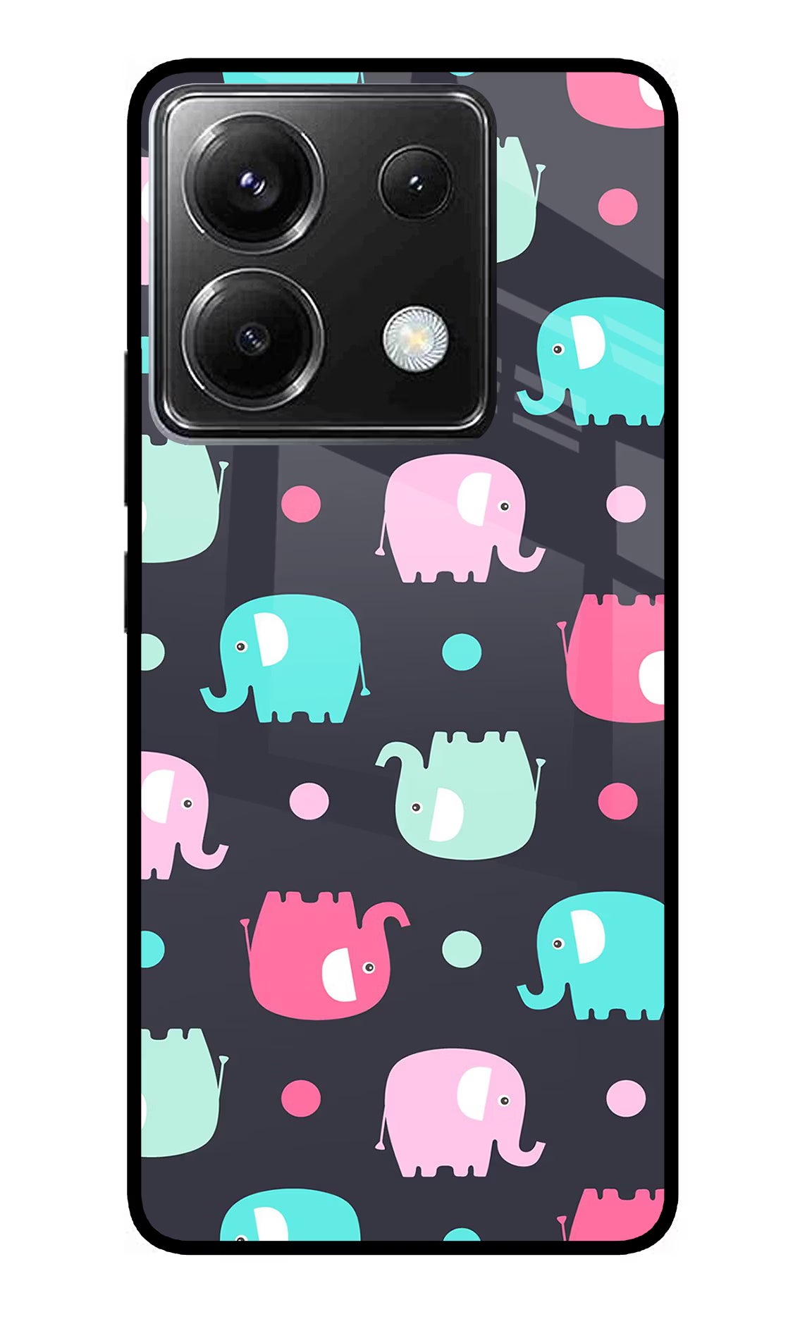 Elephants Poco X6 Glass Case - Elephants Poco X6 Glass Case Elephants Poco X6 Glass Case