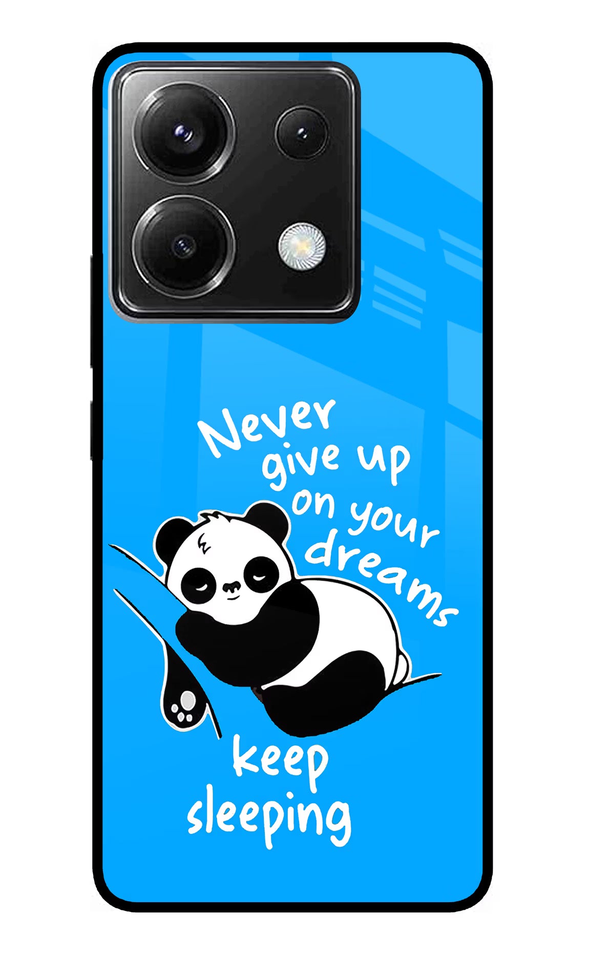 Keep Sleeping Poco X6 Back Cover - Keep Sleeping Poco X6 Glass Case Back Cover by Casekaro Keep Sleeping Poco X6 Glass Case Back Cover by Casekaro