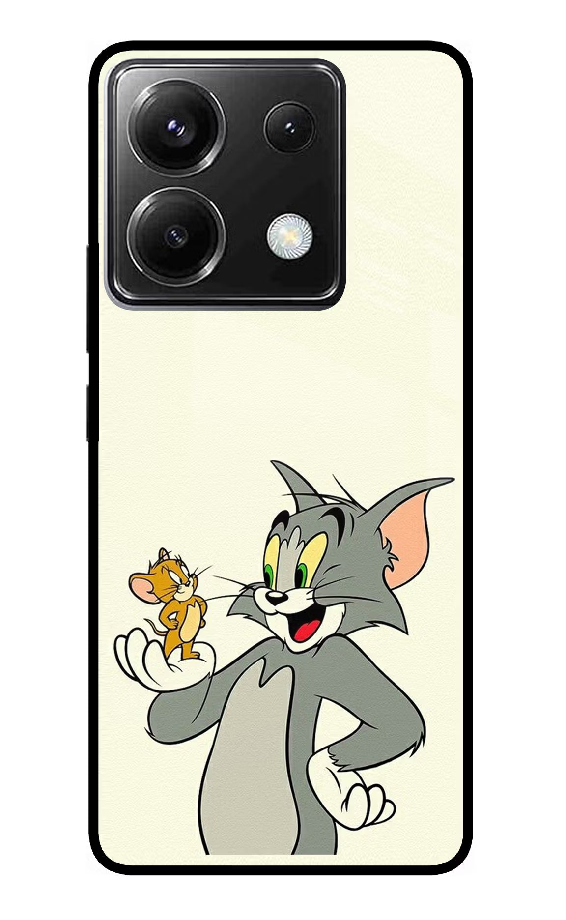 Tom & Jerry Poco X6 Back Cover - Tom & Jerry Poco X6 Glass Case Back Cover by Casekaro Tom & Jerry Poco X6 Glass Case Back Cover by Casekaro