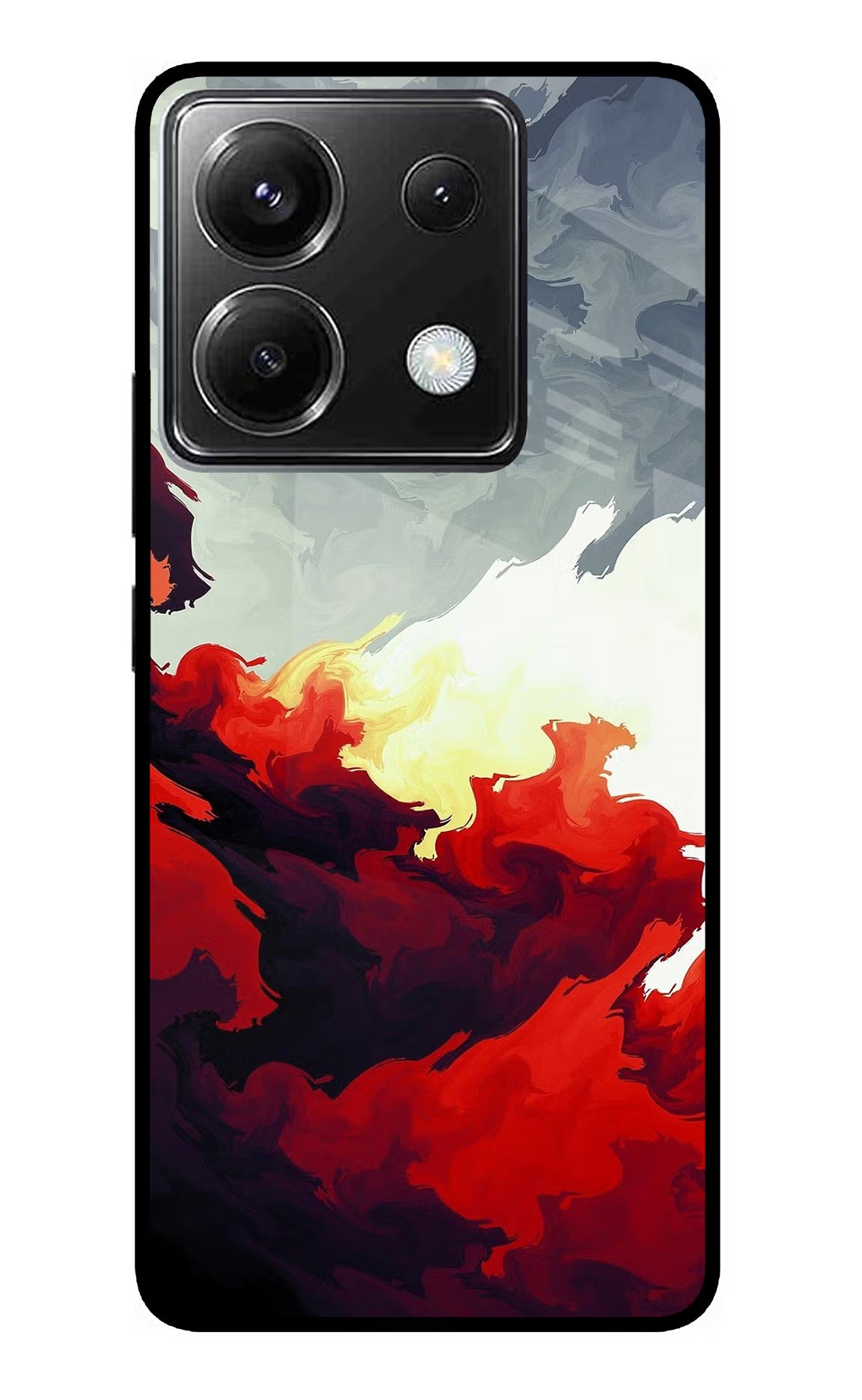 Fire Cloud Poco X6 Glass Case - Fire Cloud Poco X6 Glass Case Fire Cloud Poco X6 Glass Case