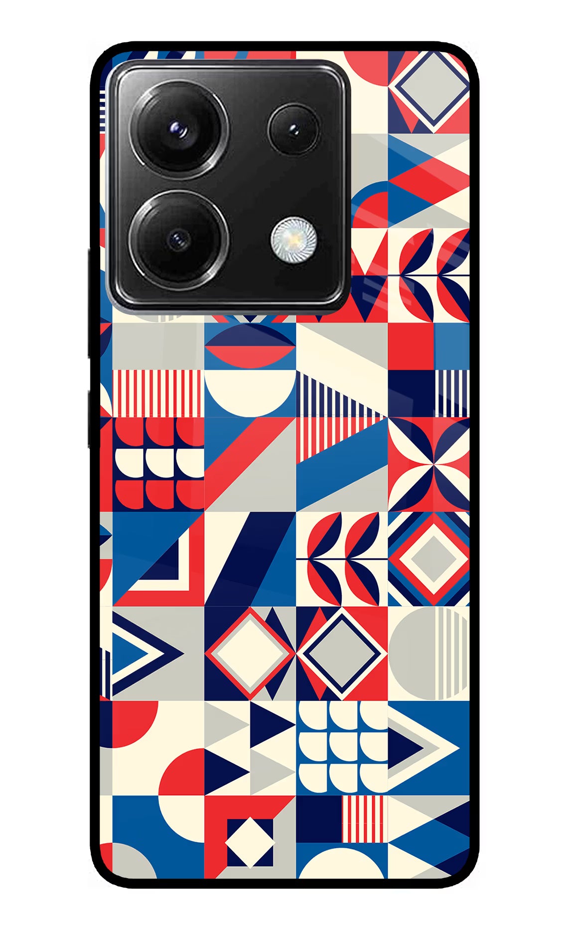 Colorful Pattern Poco X6 Glass Case - Colorful Pattern Poco X6 Glass Case Colorful Pattern Poco X6 Glass Case