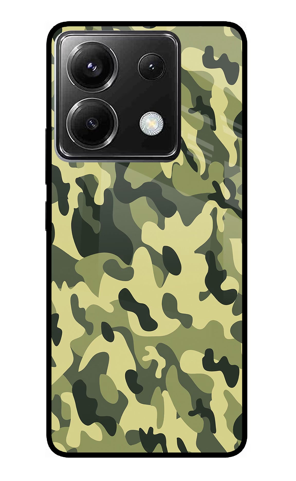 Camouflage Poco X6 Glass Case - Camouflage Poco X6 Glass Case Camouflage Poco X6 Glass Case