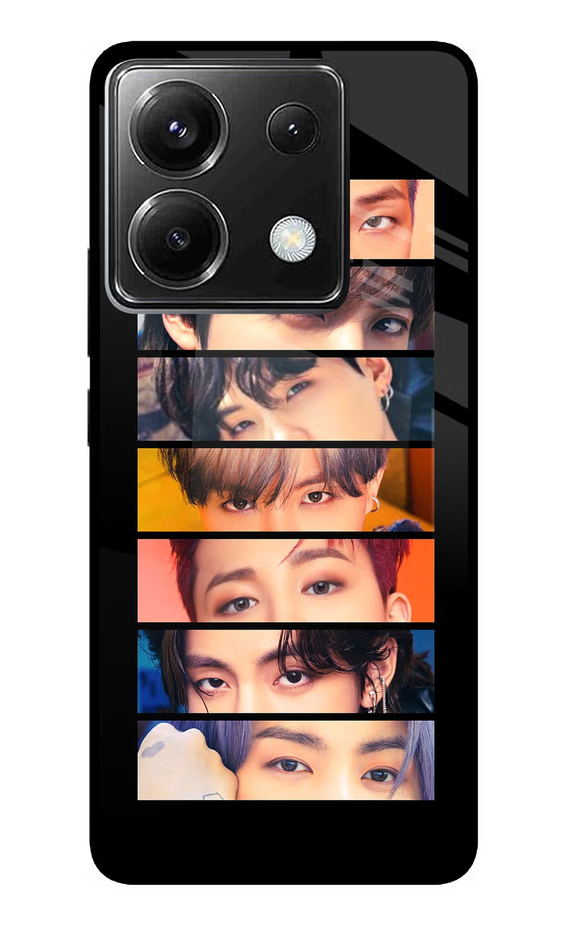 BTS Eyes Poco X6 Glass Case - BTS Eyes Poco X6 Glass Case BTS Eyes Poco X6 Glass Case