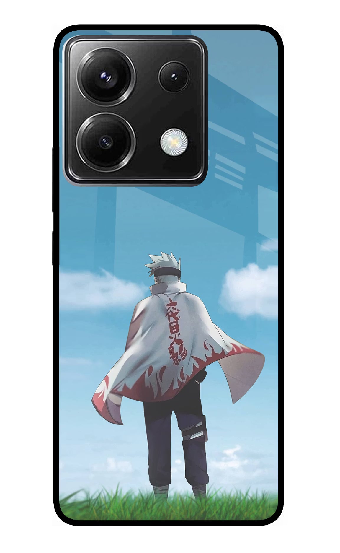 Kakashi Poco X6 Back Cover - Kakashi Poco X6 Glass Case Back Cover by Casekaro Kakashi Poco X6 Glass Case Back Cover by Casekaro