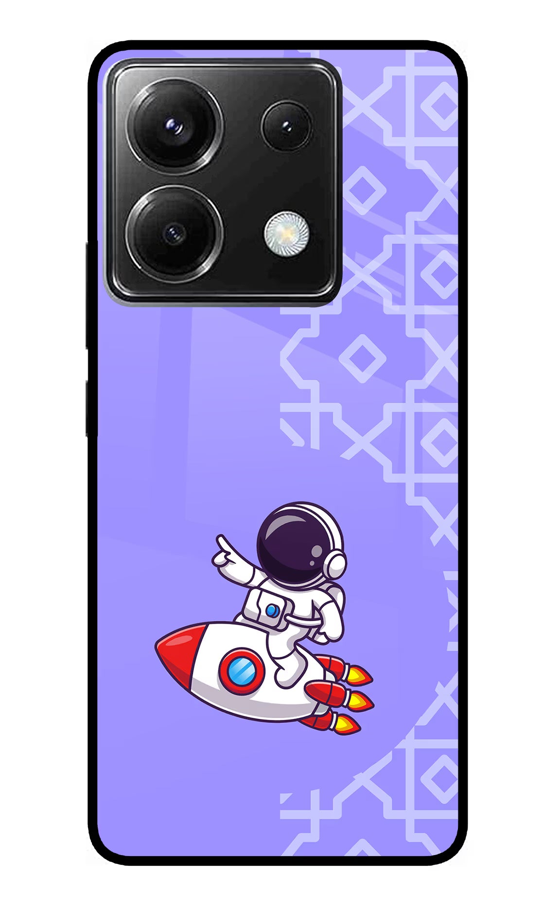 Cute Astronaut Poco X6 Glass Case - Cute Astronaut Poco X6 Glass Case Cute Astronaut Poco X6 Glass Case