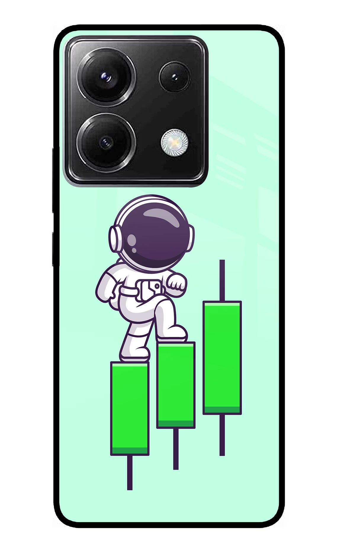 Astronaut Trader Poco X6 Glass Case - Astronaut Trader Poco X6 Glass Case Astronaut Trader Poco X6 Glass Case