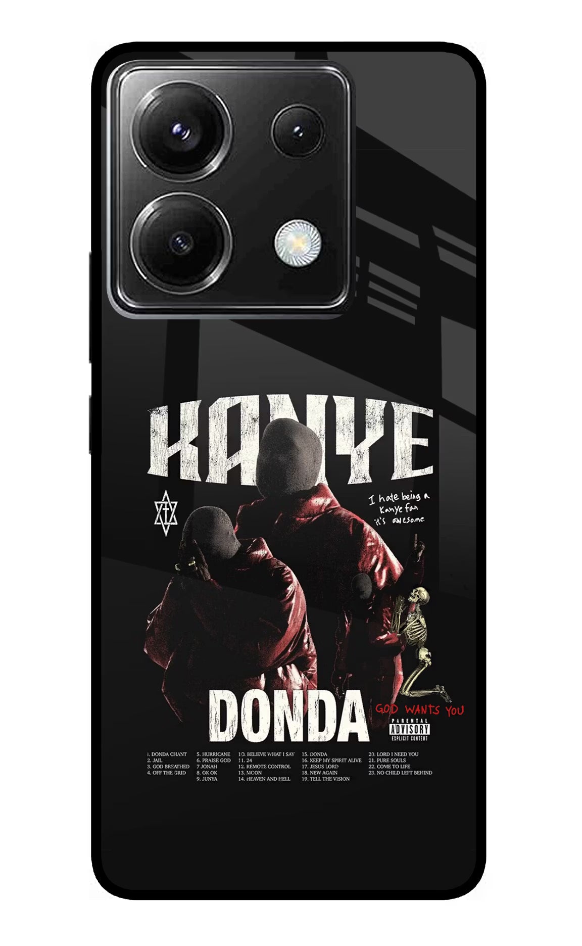 Donda Kanye West Poco X6 Glass Case - Donda Kanye West Poco X6 Glass Case Donda Kanye West Poco X6 Glass Case