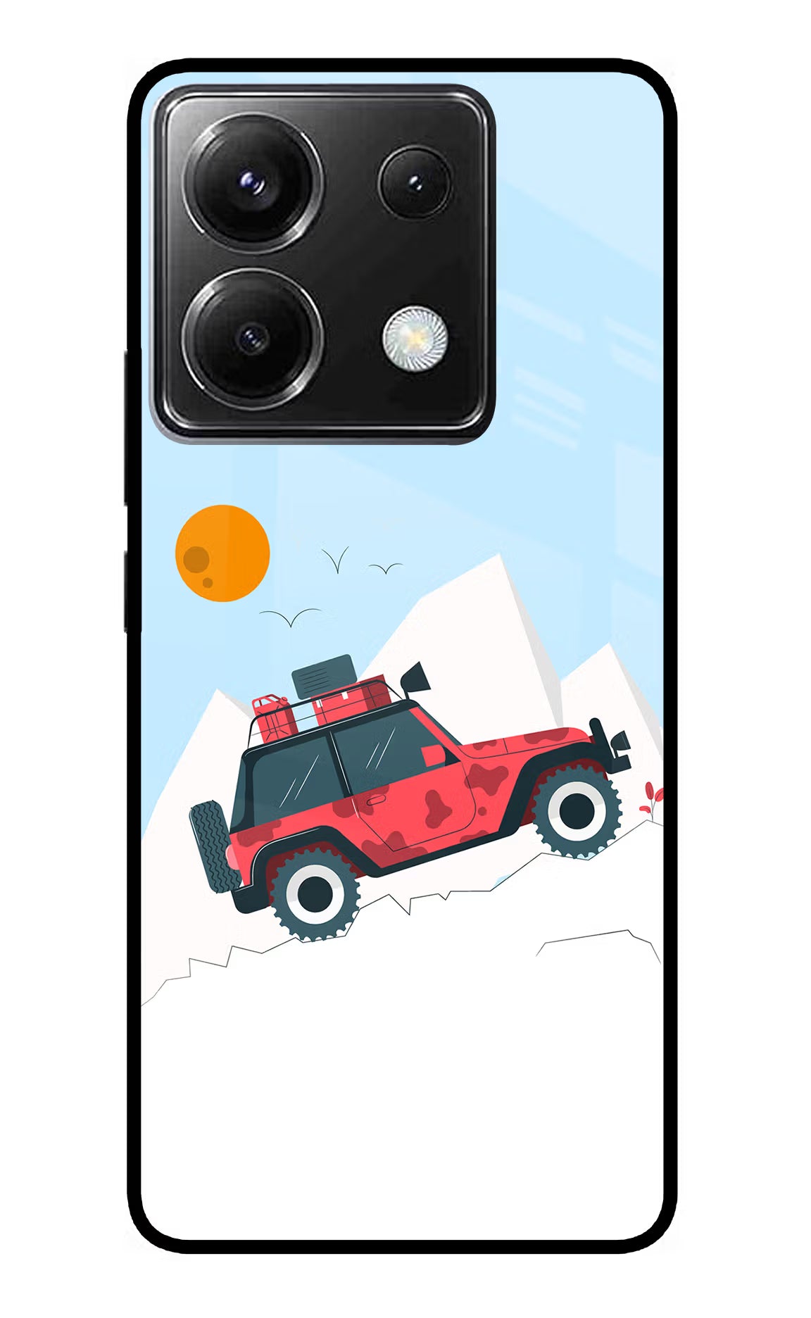 Mountain Trail Beast Poco X6 Back Cover - Mountain Trail Beast Poco X6 Glass Case Back Cover by Casekaro Mountain Trail Beast Poco X6 Glass Case Back Cover by Casekaro