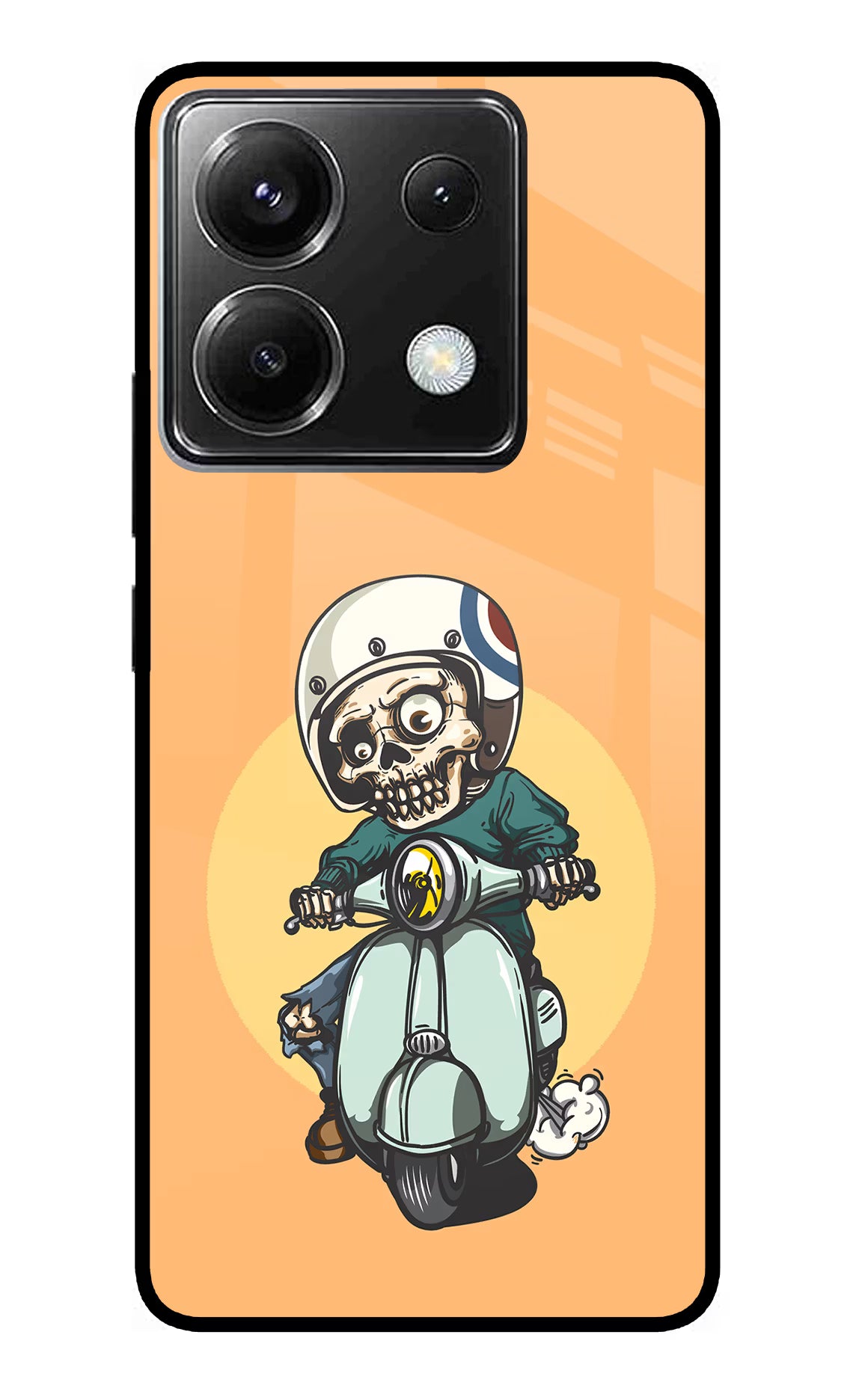 Undead Biker Poco X6 Glass Case - Undead Biker Poco X6 Glass Case Undead Biker Poco X6 Glass Case