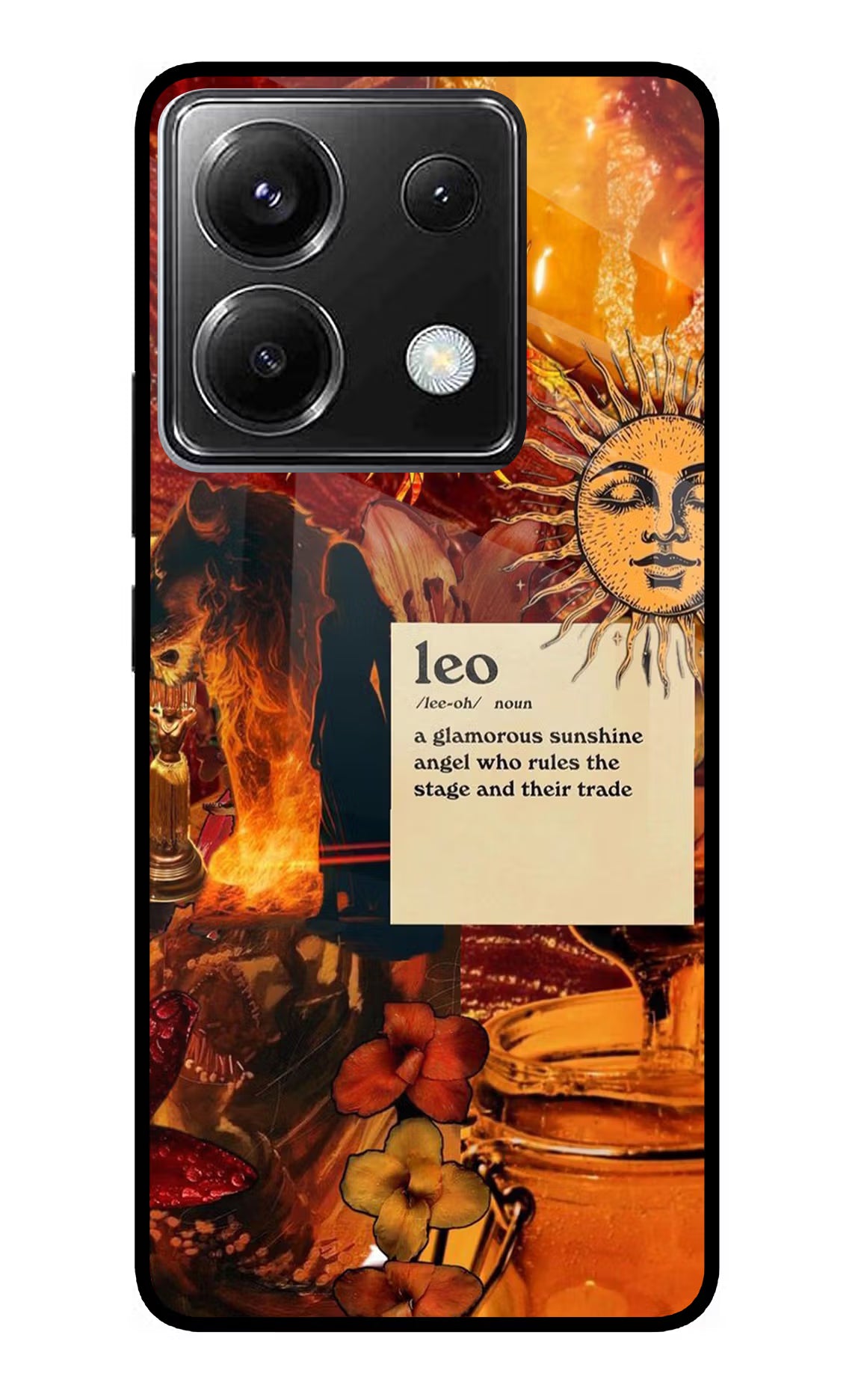 Leo Zodiac Poco X6 Back Cover - Leo Zodiac Poco X6 Glass Case Back Cover by Casekaro Leo Zodiac Poco X6 Glass Case Back Cover by Casekaro