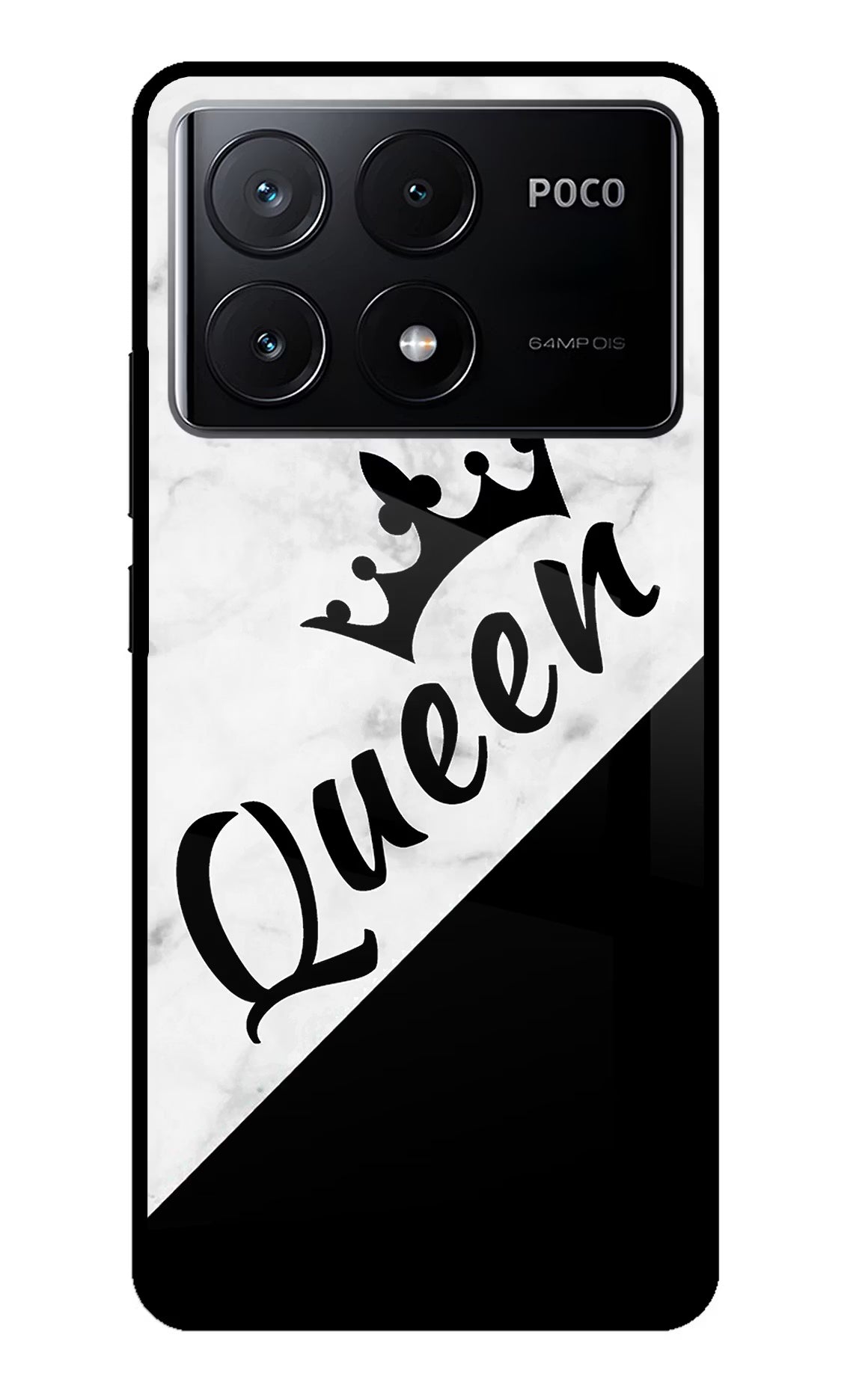 Queen Poco X6 Pro Glass Case - Queen Poco X6 Pro Glass Case Queen Poco X6 Pro Glass Case