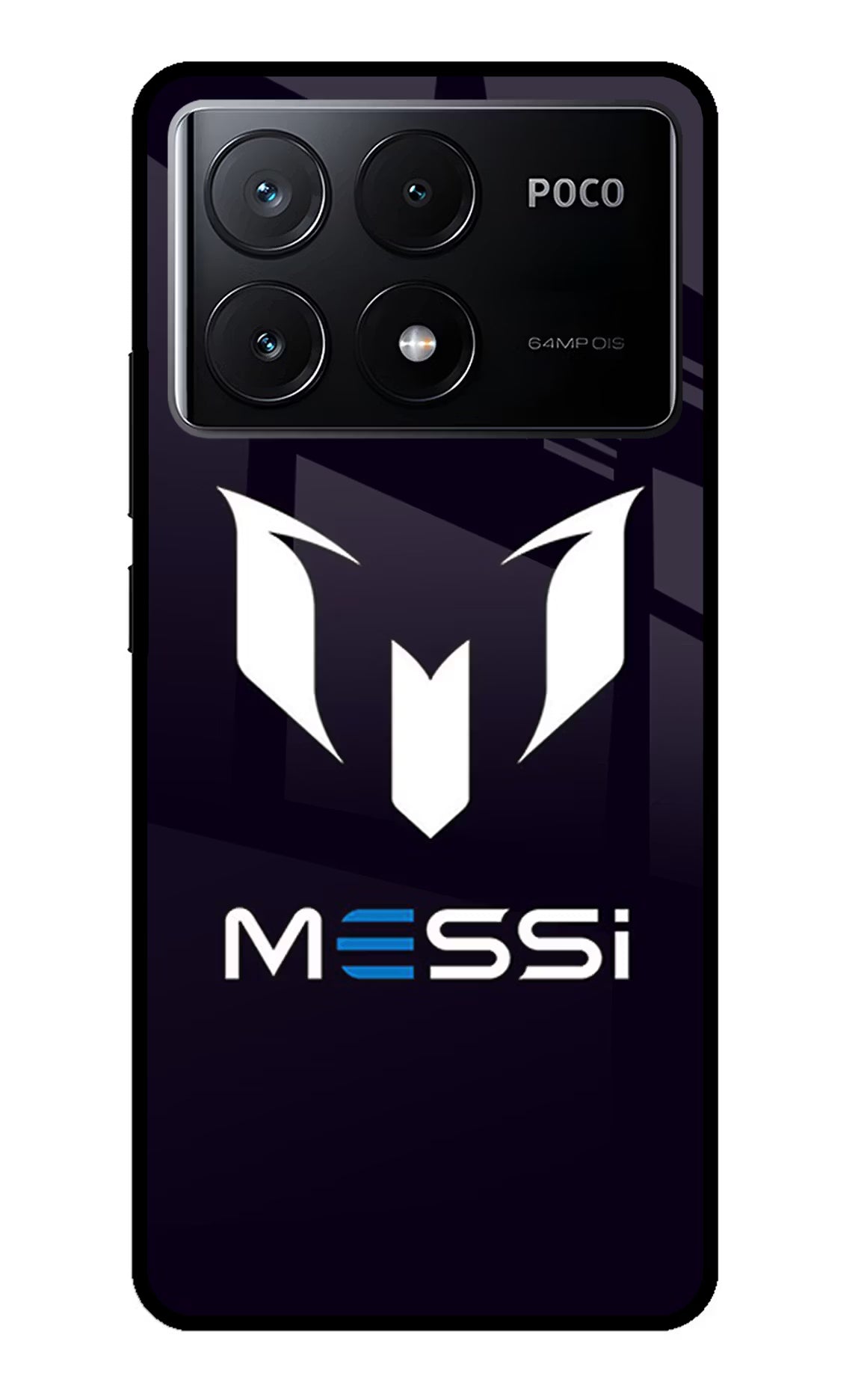 Messi Logo Poco X6 Pro Glass Case - Messi Logo Poco X6 Pro Glass Case Messi Logo Poco X6 Pro Glass Case