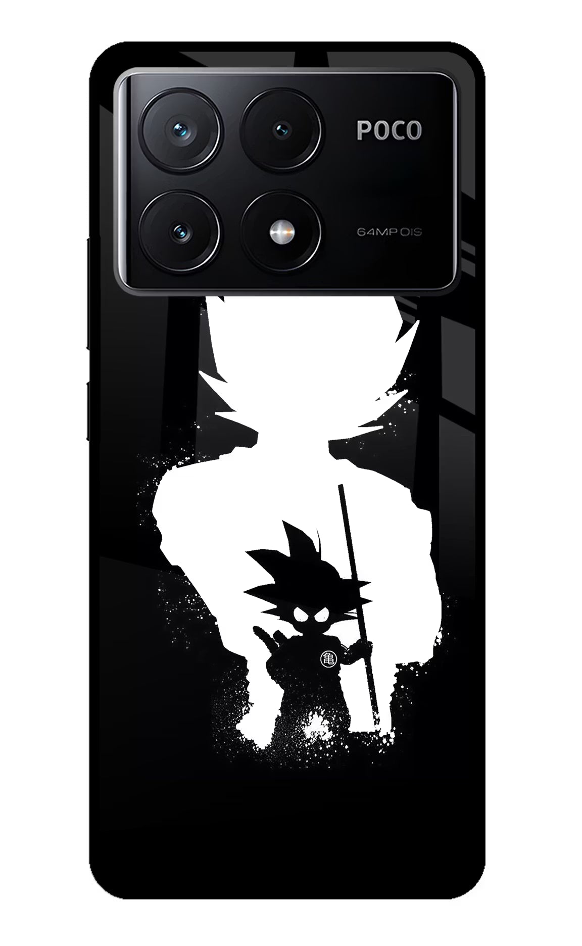 Goku Shadow Poco X6 Pro Glass Case - Goku Shadow Poco X6 Pro Glass Case Goku Shadow Poco X6 Pro Glass Case