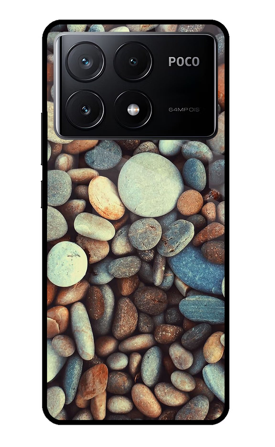 Pebble Poco X6 Pro Glass Case - Pebble Poco X6 Pro Glass Case Pebble Poco X6 Pro Glass Case