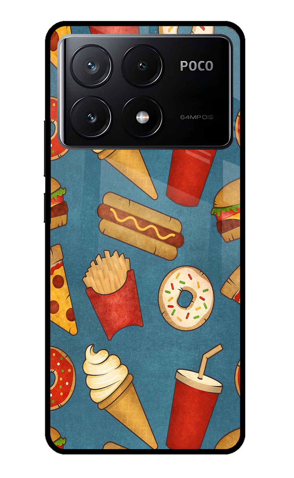 Foodie Poco X6 Pro Glass Case - Foodie Poco X6 Pro Glass Case Foodie Poco X6 Pro Glass Case