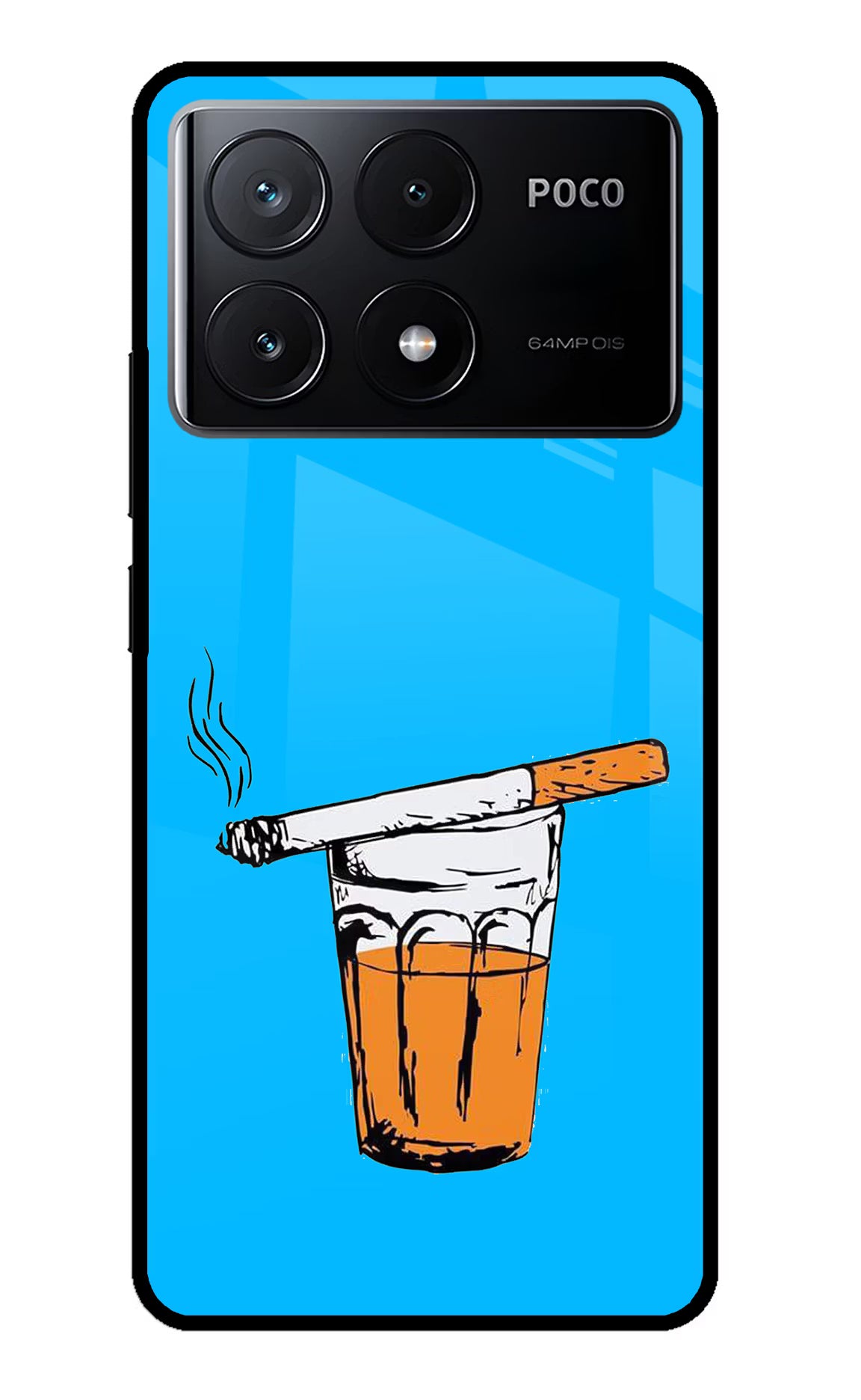 Chai Sutta Poco X6 Pro Glass Case - Chai Sutta Poco X6 Pro Glass Case Chai Sutta Poco X6 Pro Glass Case