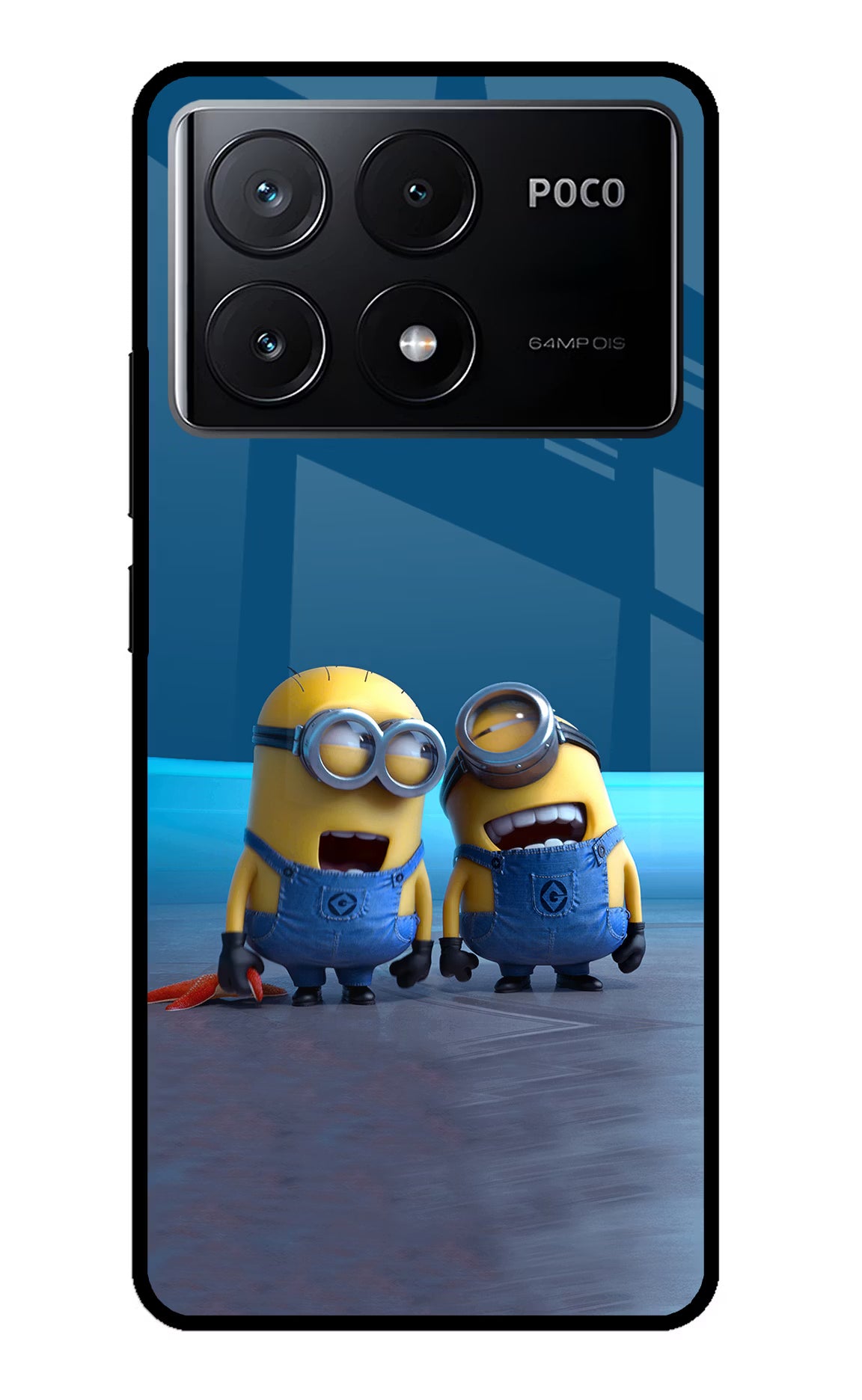 Minion Laughing Poco X6 Pro Glass Case - Minion Laughing Poco X6 Pro Glass Case Minion Laughing Poco X6 Pro Glass Case