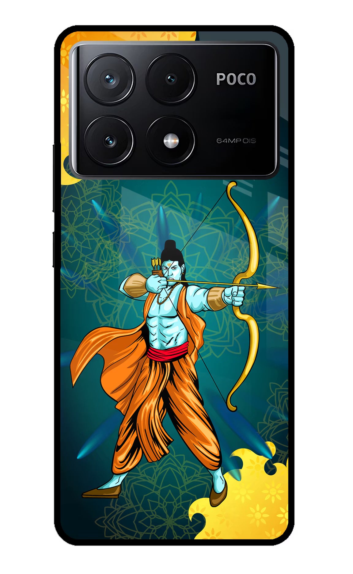 Lord Ram - 6 Poco X6 Pro Glass Case - Lord Ram - 6 Poco X6 Pro Glass Case Lord Ram - 6 Poco X6 Pro Glass Case