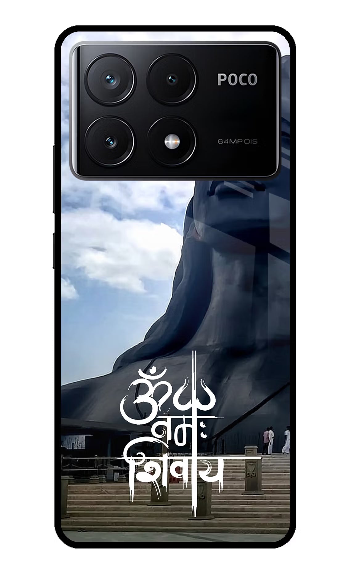 Om Namah Shivay Poco X6 Pro Glass Case - Om Namah Shivay Poco X6 Pro Glass Case Om Namah Shivay Poco X6 Pro Glass Case