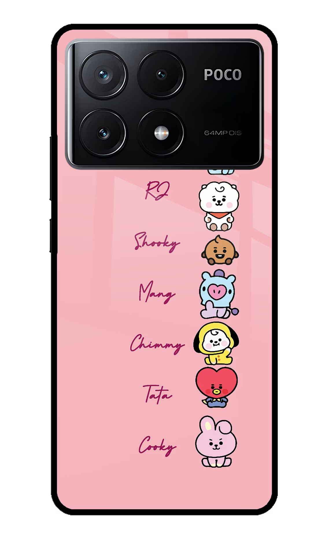 BTS names Poco X6 Pro Glass Case - BTS names Poco X6 Pro Glass Case BTS names Poco X6 Pro Glass Case