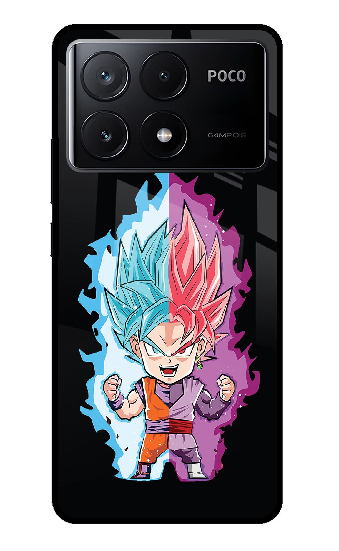 Chota Goku Poco X6 Pro Glass Case - Chota Goku Poco X6 Pro Glass Case Chota Goku Poco X6 Pro Glass Case