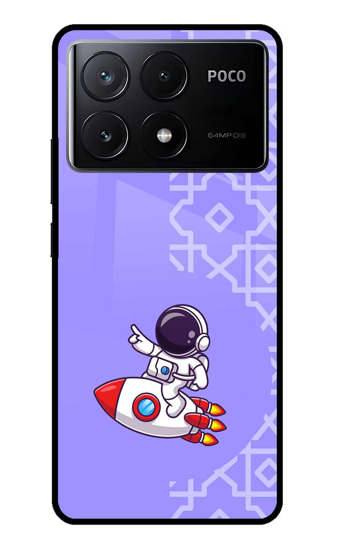 Cute Astronaut Poco X6 Pro Glass Case - Cute Astronaut Poco X6 Pro Glass Case Cute Astronaut Poco X6 Pro Glass Case