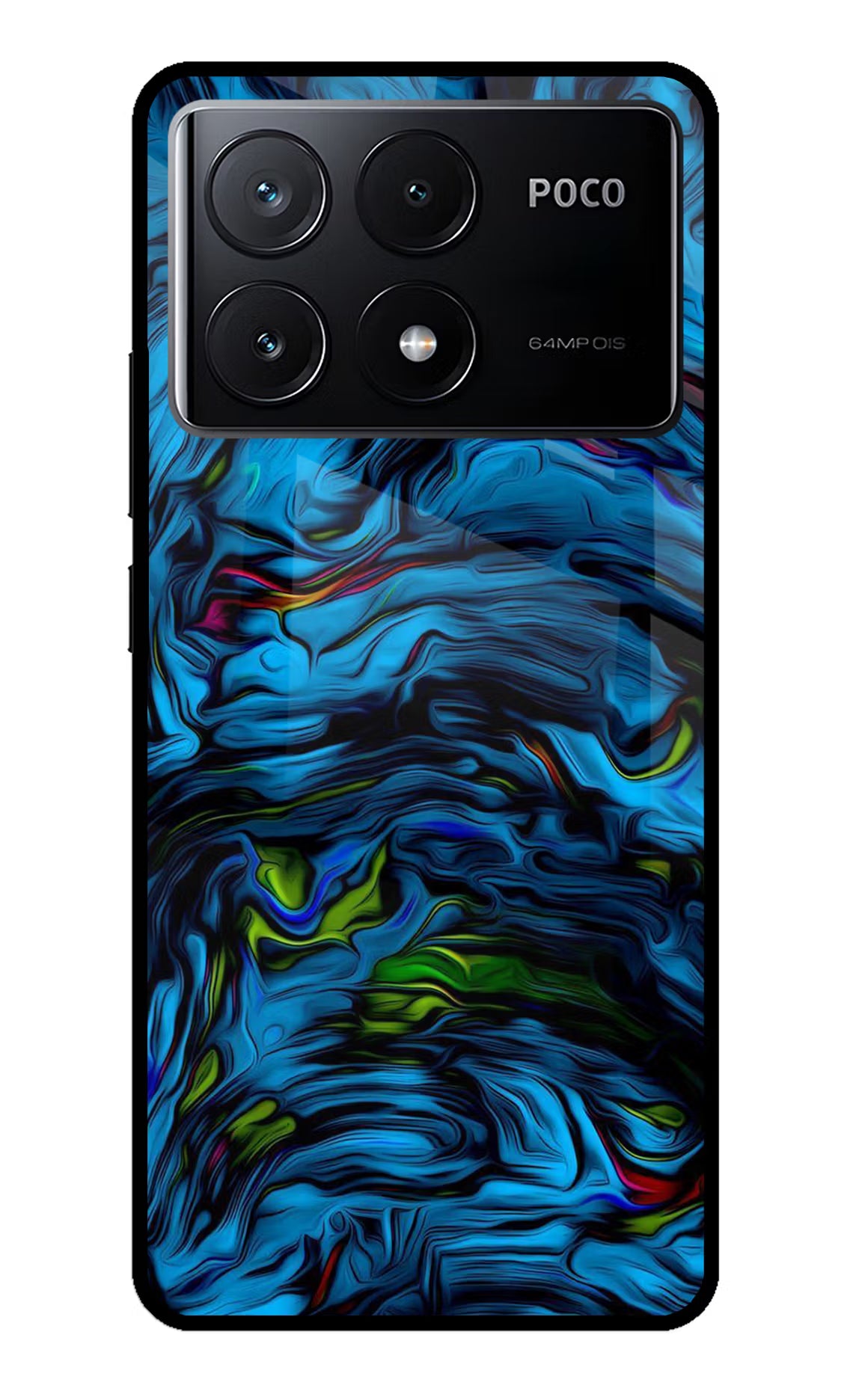 Dark Blue Abstract Poco X6 Pro Glass Case - Dark Blue Abstract Poco X6 Pro Glass Case Dark Blue Abstract Poco X6 Pro Glass Case