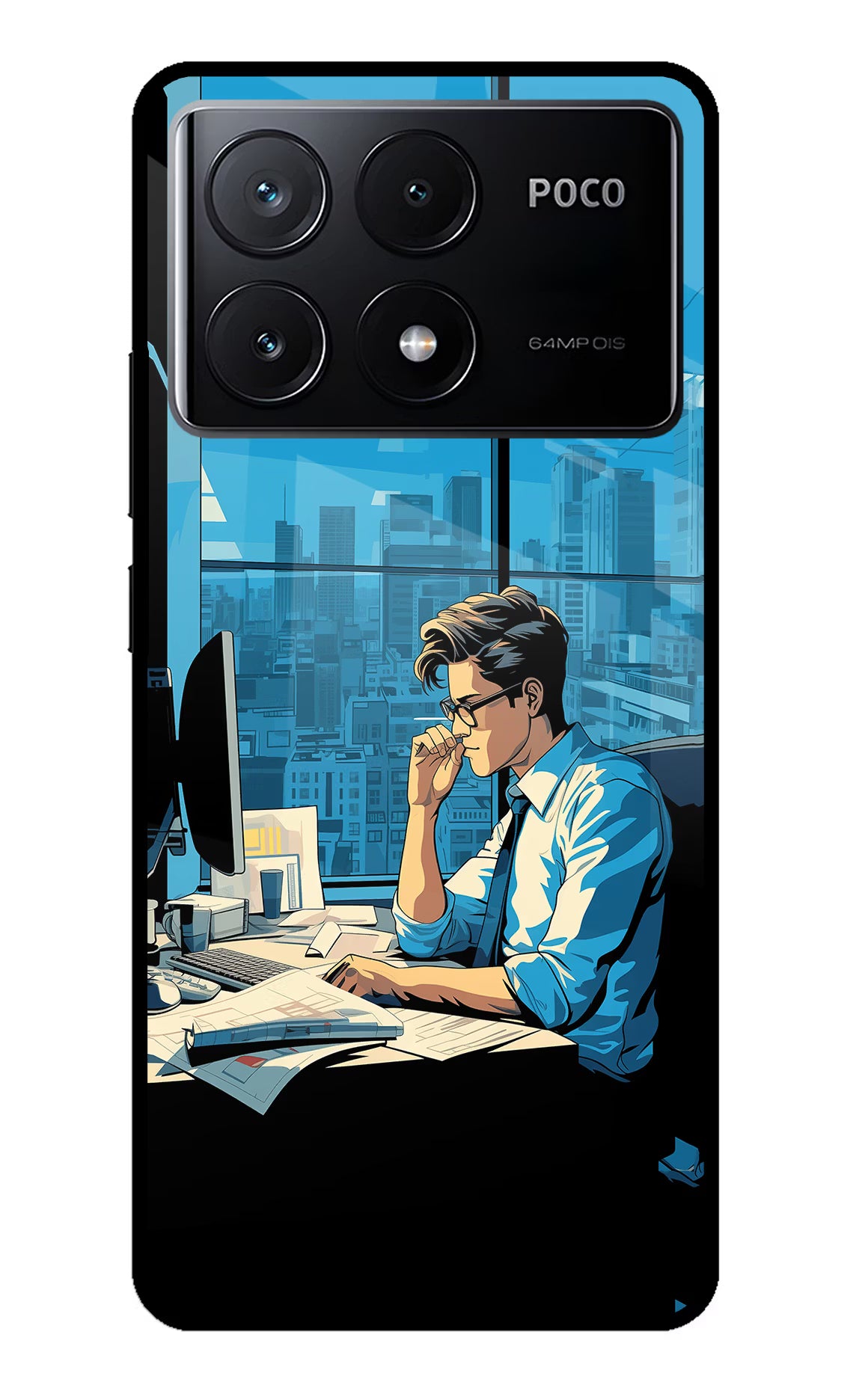 Focused Hustler (AI Generated) Poco X6 Pro Glass Case - Focused Hustler (AI Generated) Poco X6 Pro Glass Case Focused Hustler (AI Generated) Poco X6 Pro Glass Case