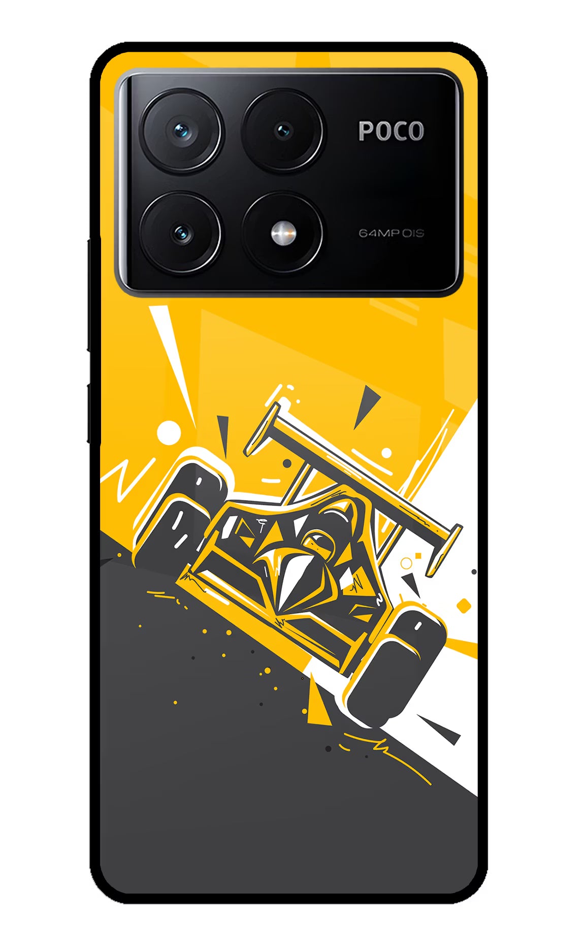 Track King Poco X6 Pro Glass Case - Track King Poco X6 Pro Glass Case Track King Poco X6 Pro Glass Case