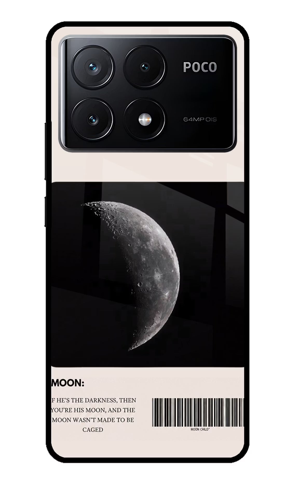 Moon Phase Poco X6 Pro Glass Case - Moon Phase Poco X6 Pro Glass Case Moon Phase Poco X6 Pro Glass Case