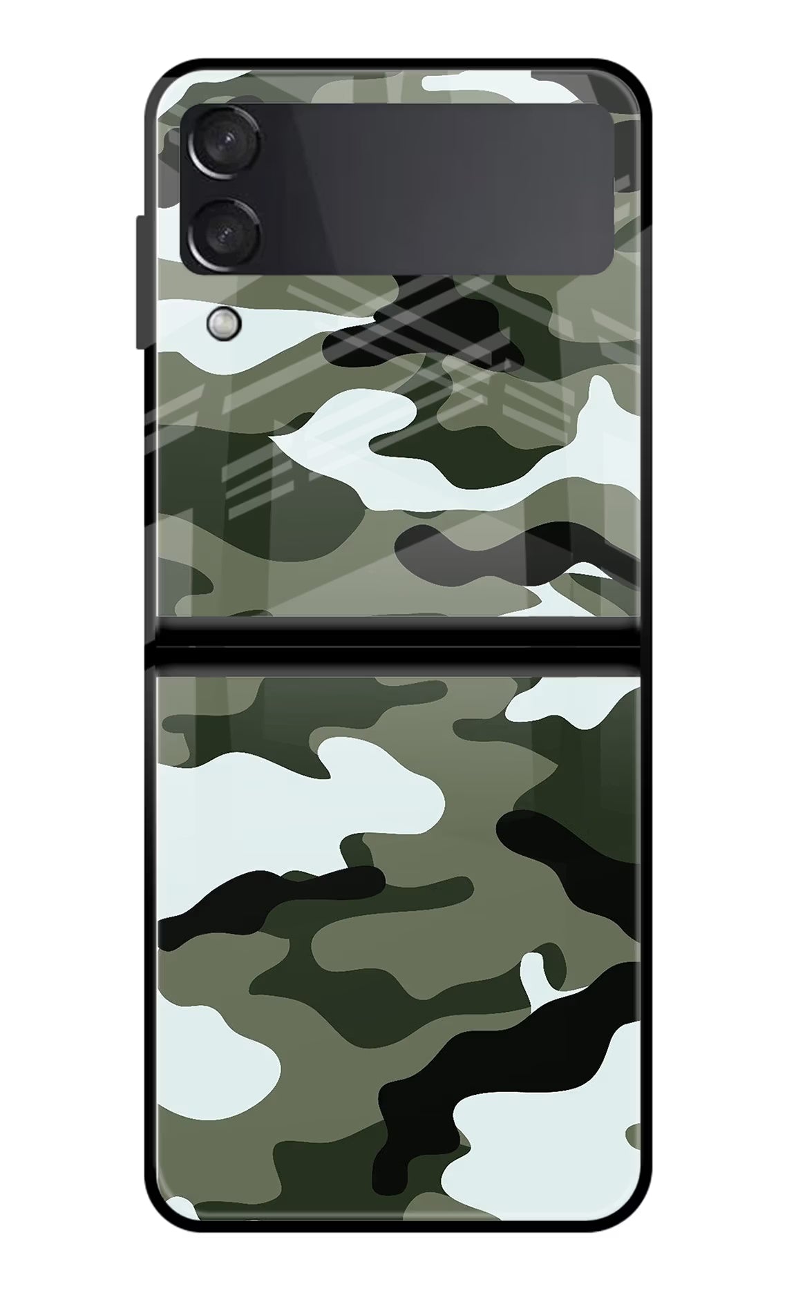 Camouflage Samsung Galaxy Z Flip3 Glass Case - Camouflage Samsung Galaxy Z Flip3 Glass Case Camouflage Samsung Galaxy Z Flip3 Glass Case