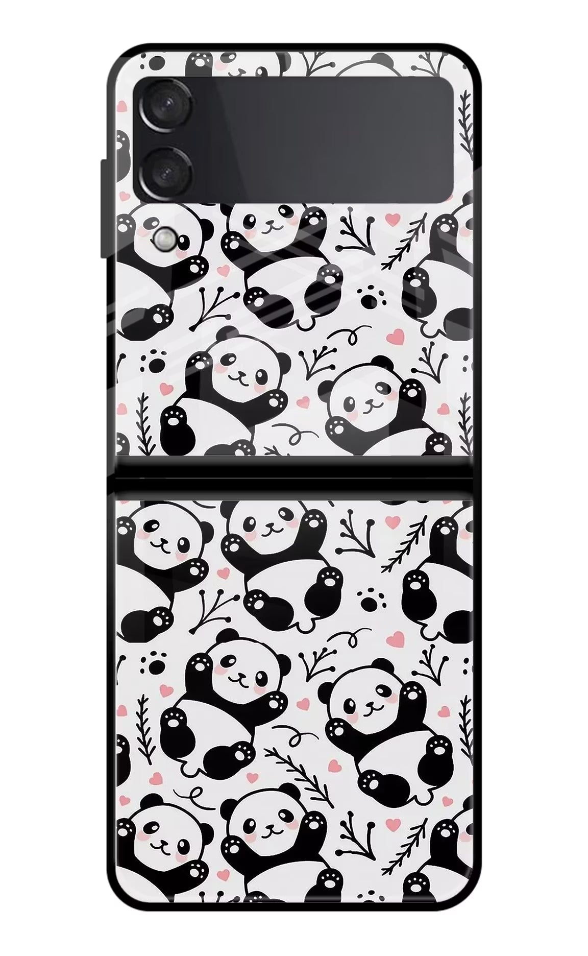 Cute Panda Samsung Galaxy Z Flip3 Glass Case - Cute Panda Samsung Galaxy Z Flip3 Glass Case Cute Panda Samsung Galaxy Z Flip3 Glass Case