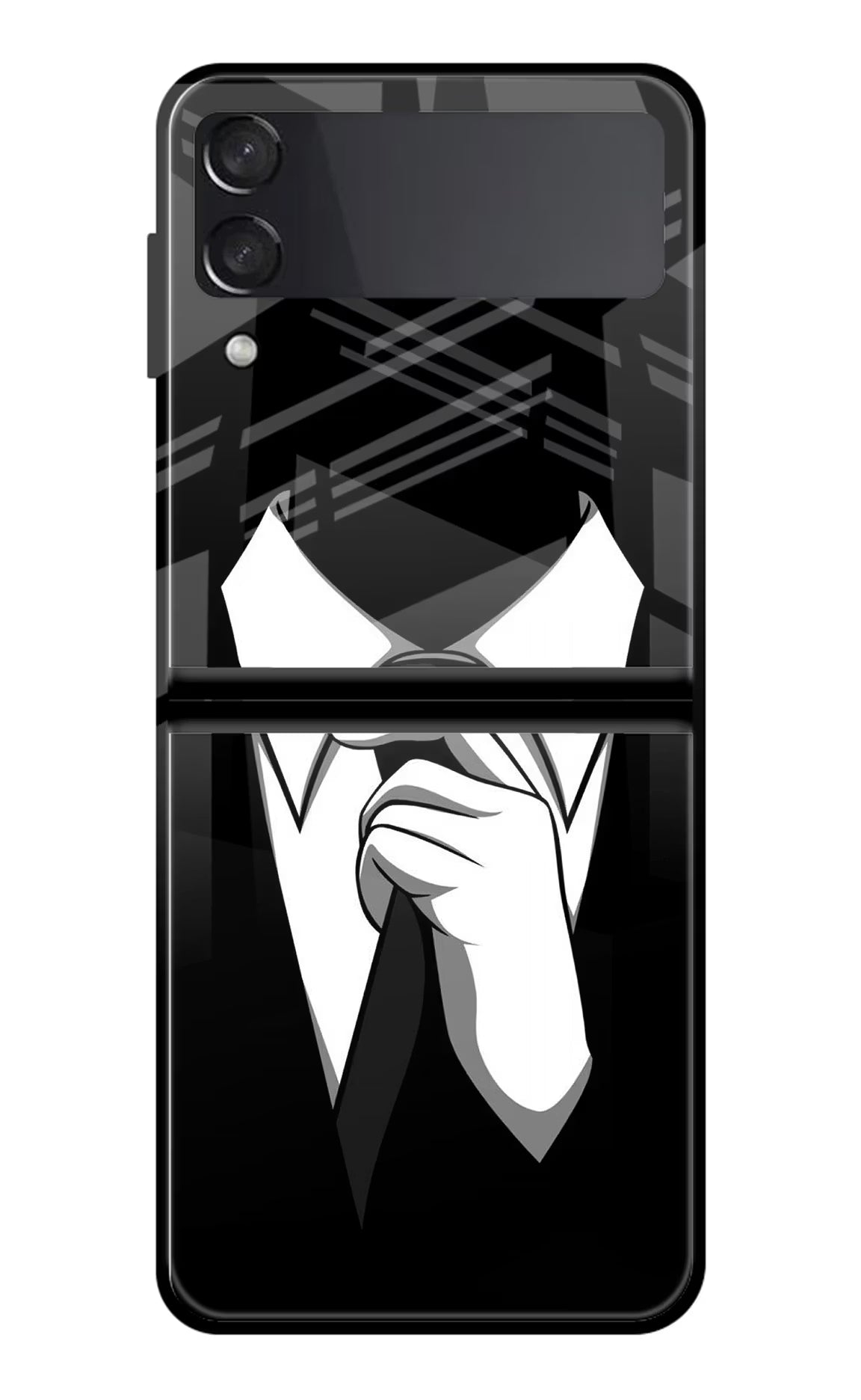 Black Tie Samsung Galaxy Z Flip3 Glass Case - Black Tie Samsung Galaxy Z Flip3 Glass Case Black Tie Samsung Galaxy Z Flip3 Glass Case