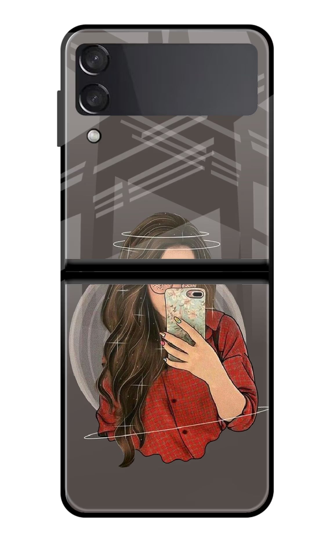 Selfie Queen Samsung Galaxy Z Flip3 Glass Case - Selfie Queen Samsung Galaxy Z Flip3 Glass Case Selfie Queen Samsung Galaxy Z Flip3 Glass Case