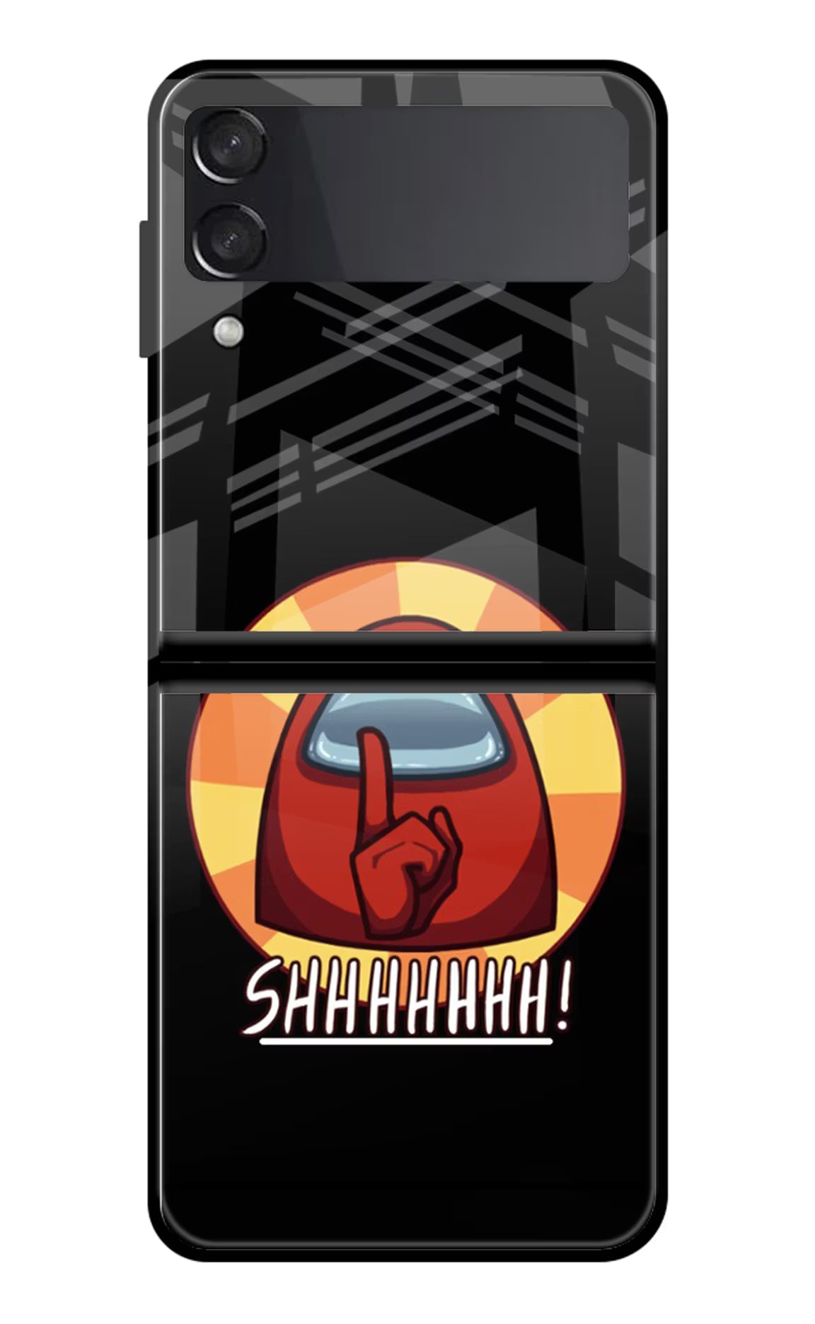 Among Us Shhh! Samsung Galaxy Z Flip3 Glass Case - Among Us Shhh! Samsung Galaxy Z Flip3 Glass Case Among Us Shhh! Samsung Galaxy Z Flip3 Glass Case