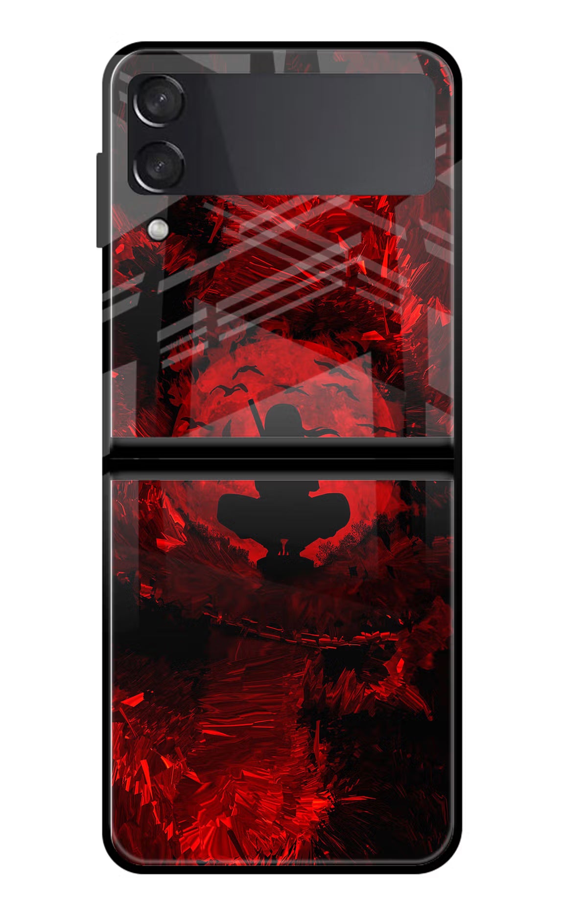 Itachi Uchiha Samsung Galaxy Z Flip3 Glass Case - Itachi Uchiha Samsung Galaxy Z Flip3 Glass Case Itachi Uchiha Samsung Galaxy Z Flip3 Glass Case