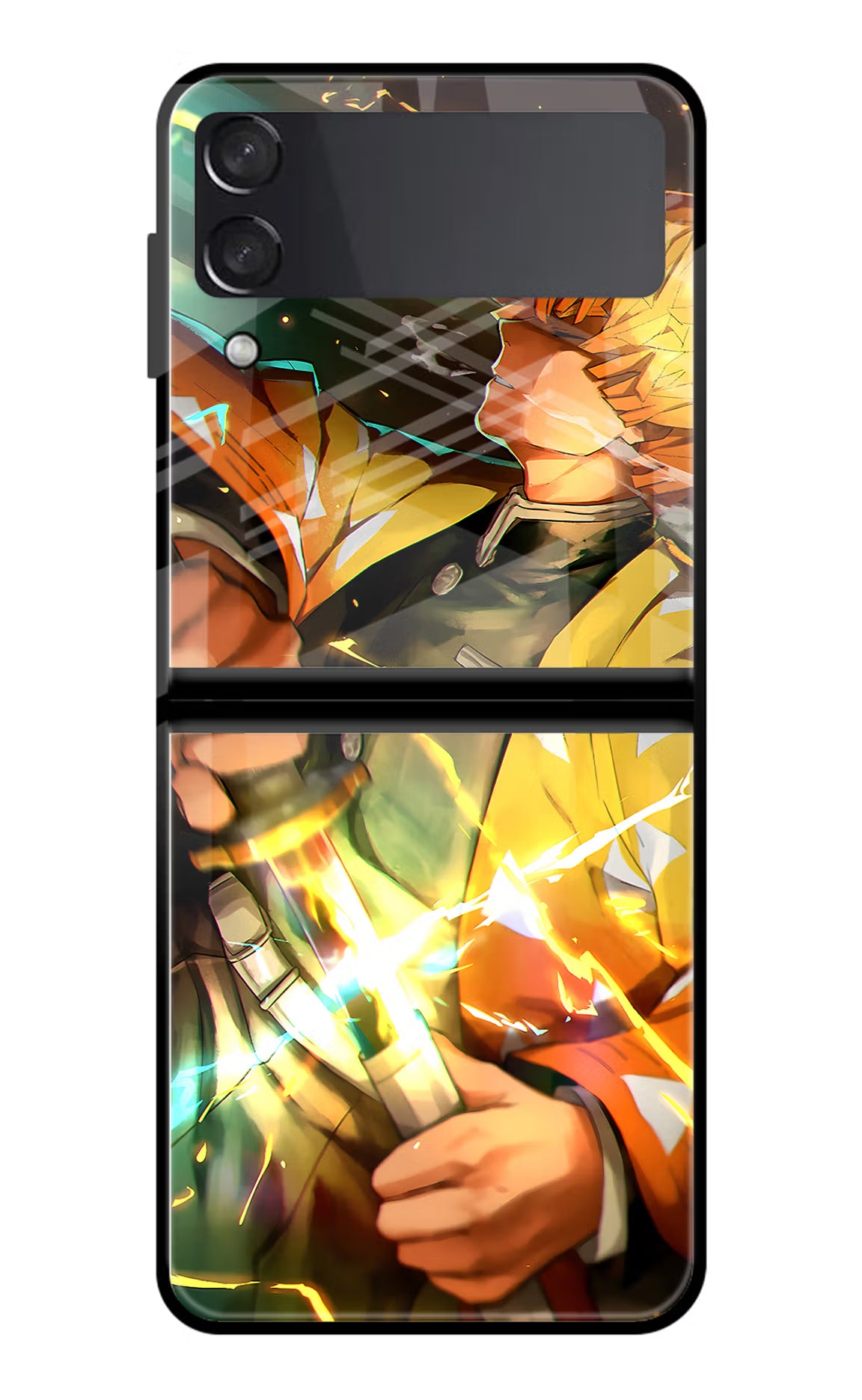 Demon Slayer Samsung Galaxy Z Flip3 Glass Case - Demon Slayer Samsung Galaxy Z Flip3 Glass Case Demon Slayer Samsung Galaxy Z Flip3 Glass Case