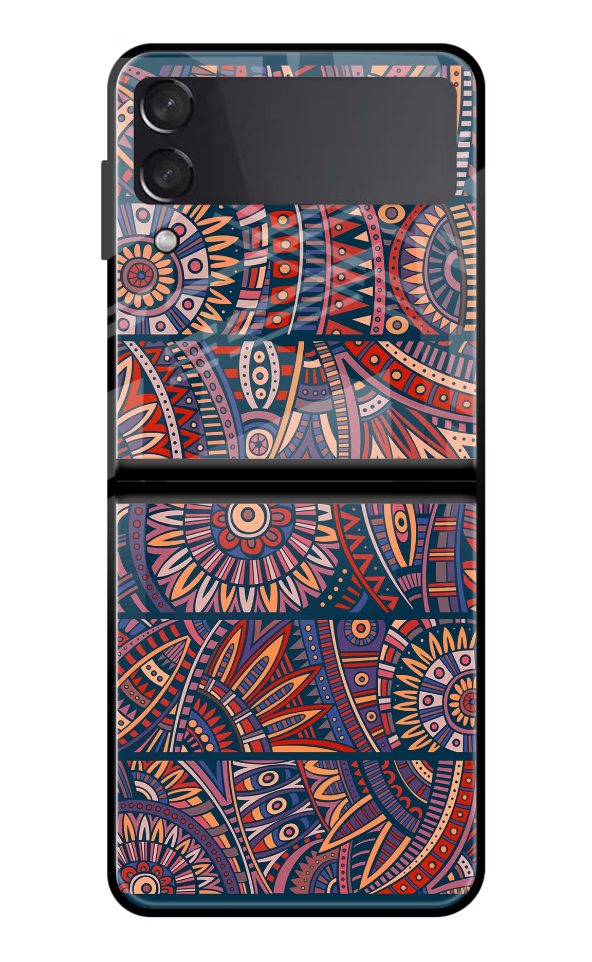 African Culture Design Samsung Galaxy Z Flip3 Glass Case - African Culture Design Samsung Galaxy Z Flip3 Glass Case African Culture Design Samsung Galaxy Z Flip3 Glass Case