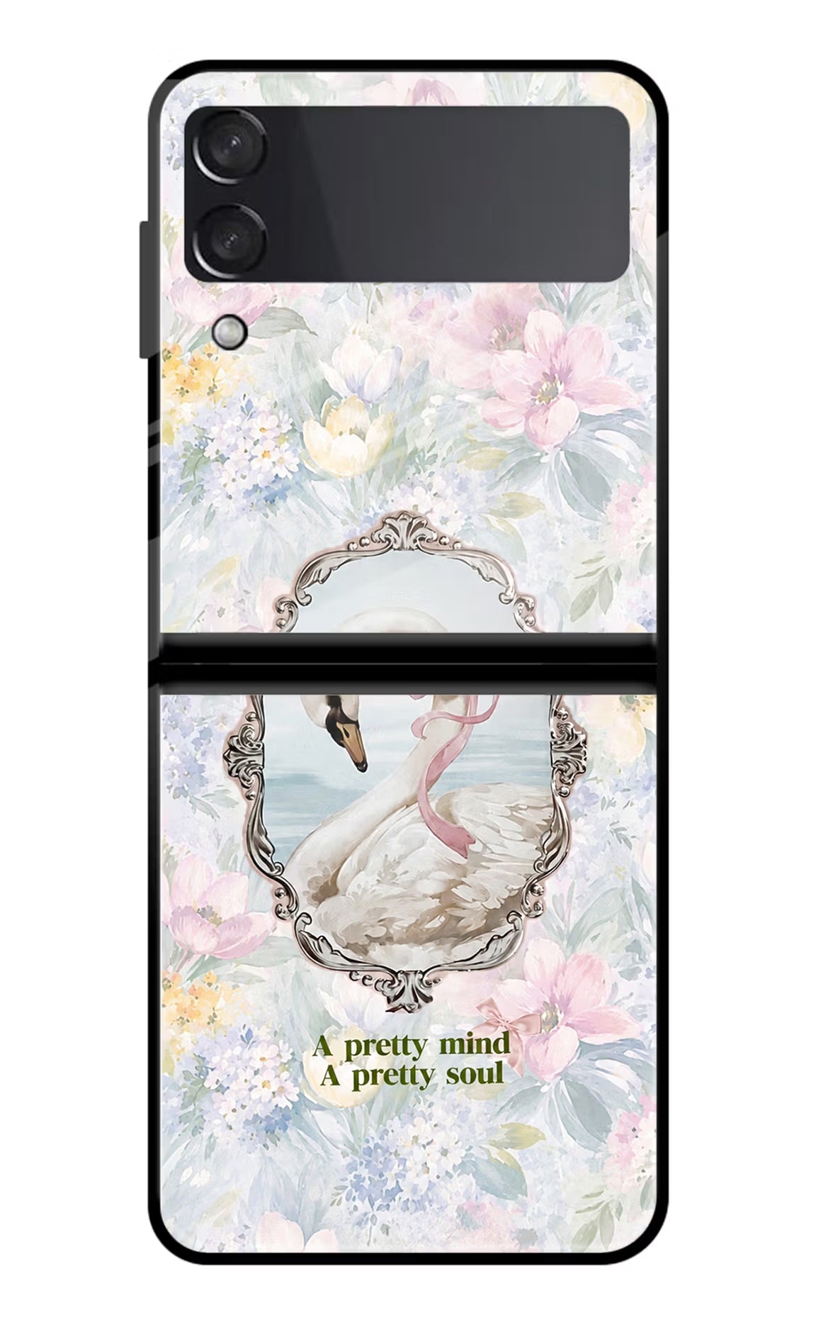 Pretty Mind Pretty Soul Samsung Galaxy Z Flip3 Glass Case - Pretty Mind Pretty Soul Samsung Galaxy Z Flip3 Glass Case Pretty Mind Pretty Soul Samsung Galaxy Z Flip3 Glass Case