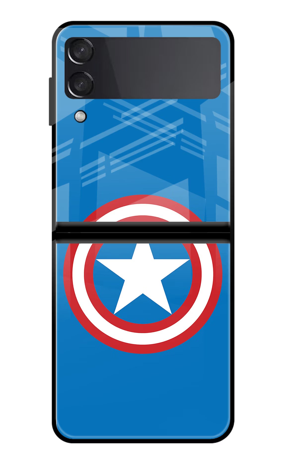 Captain America Logo Samsung Galaxy Z Flip4 Glass Case - Captain America Logo Samsung Galaxy Z Flip4 Glass Case Captain America Logo Samsung Galaxy Z Flip4 Glass Case