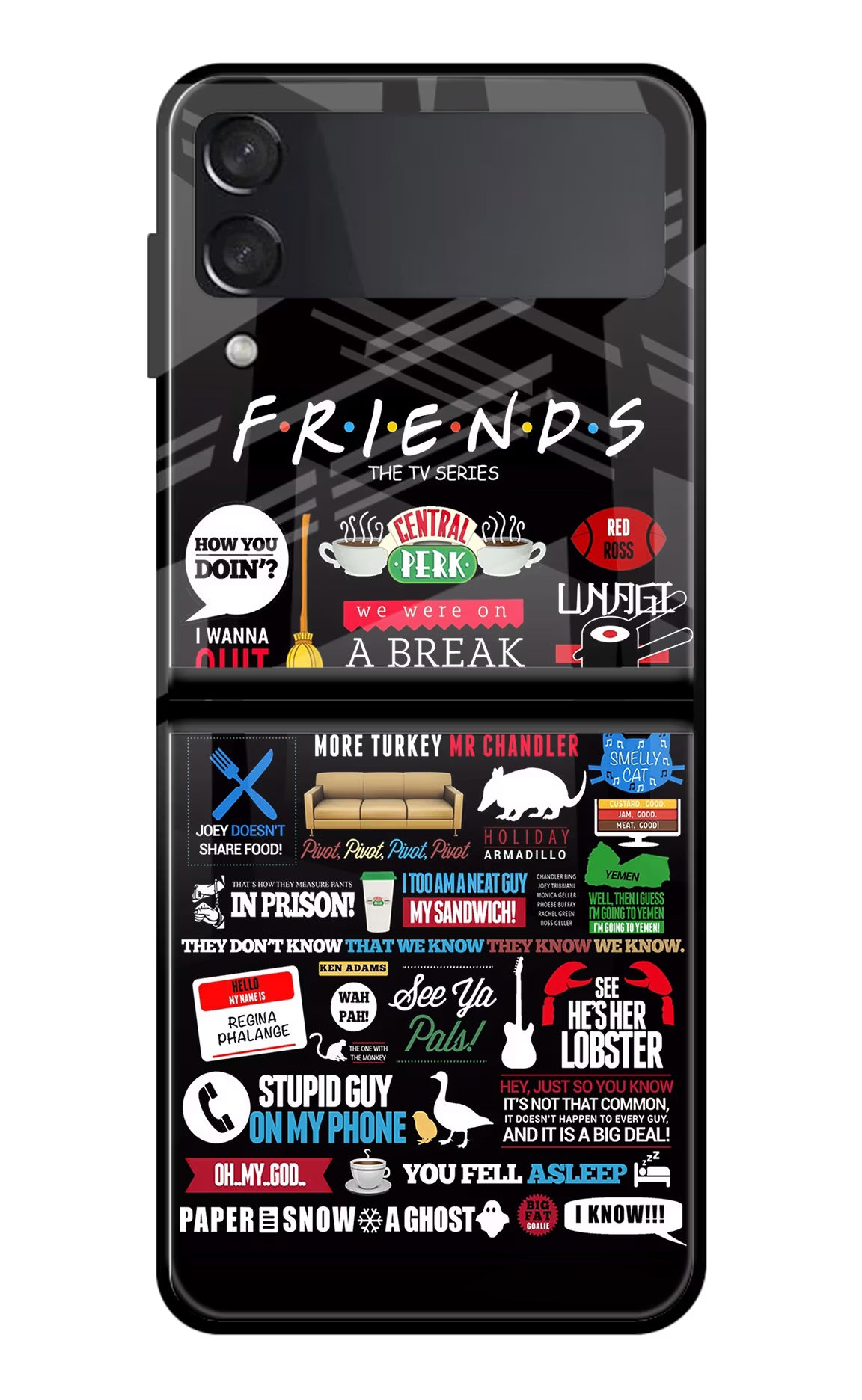 FRIENDS Samsung Galaxy Z Flip4 Glass Case - FRIENDS Samsung Galaxy Z Flip4 Glass Case FRIENDS Samsung Galaxy Z Flip4 Glass Case