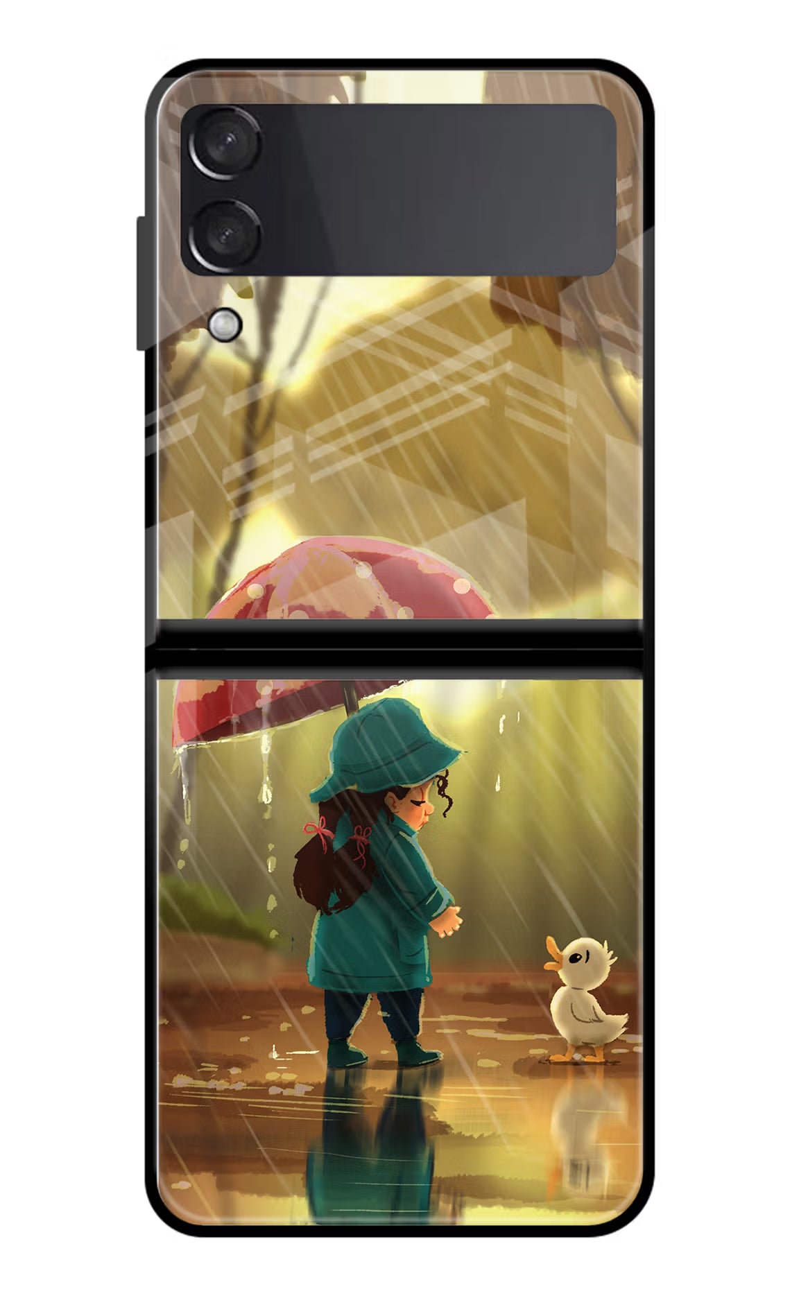 Rainy Day Samsung Galaxy Z Flip4 Glass Case - Rainy Day Samsung Galaxy Z Flip4 Glass Case Rainy Day Samsung Galaxy Z Flip4 Glass Case