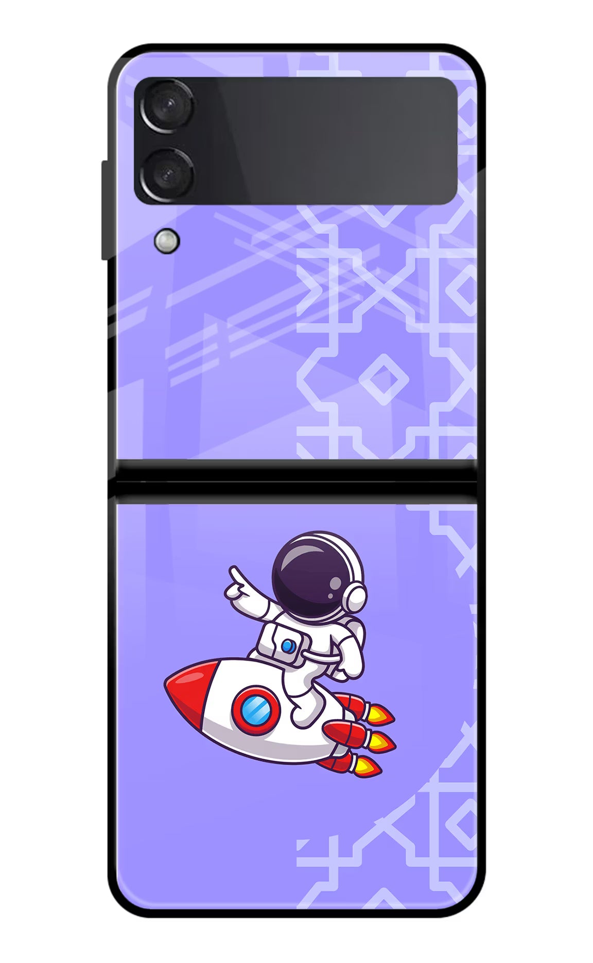 Cute Astronaut Samsung Galaxy Z Flip4 Glass Case - Cute Astronaut Samsung Galaxy Z Flip4 Glass Case Cute Astronaut Samsung Galaxy Z Flip4 Glass Case