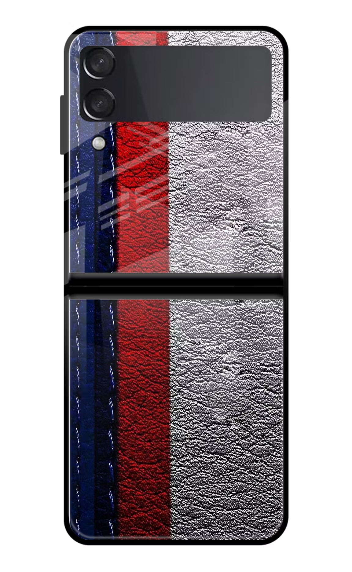 BMW Stripes Samsung Galaxy Z Flip4 Glass Case - BMW Stripes Samsung Galaxy Z Flip4 Glass Case BMW Stripes Samsung Galaxy Z Flip4 Glass Case