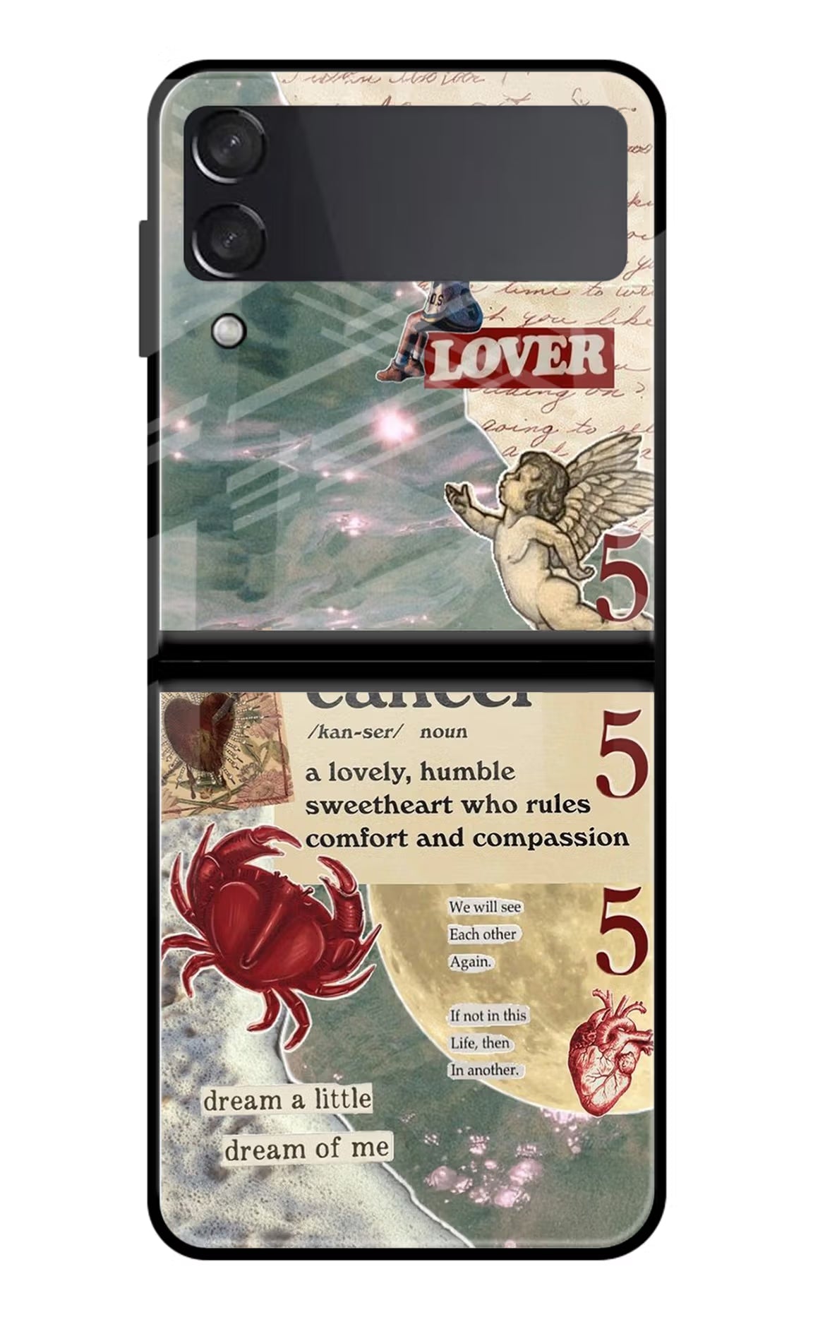 Cancer Zodiac Samsung Galaxy Z Flip4 Glass Case - Cancer Zodiac Samsung Galaxy Z Flip4 Glass Case Cancer Zodiac Samsung Galaxy Z Flip4 Glass Case